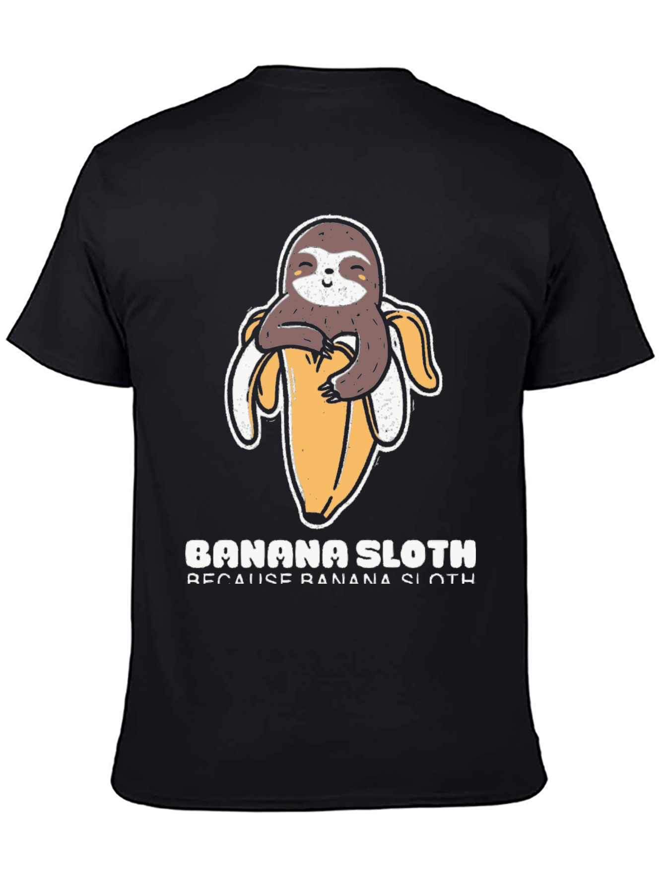 Banana Sloth Graphic T-Shirt - Casual Wear