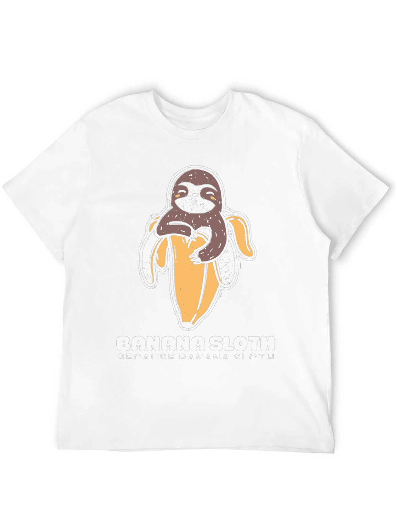 Banana Sloth Graphic T-Shirt - Casual Wear