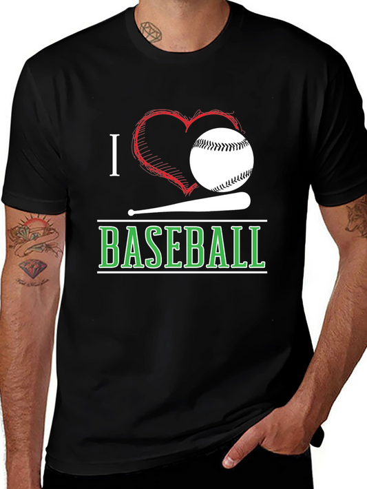 I Love Baseball T-Shirt - Perfect for Baseball Fans