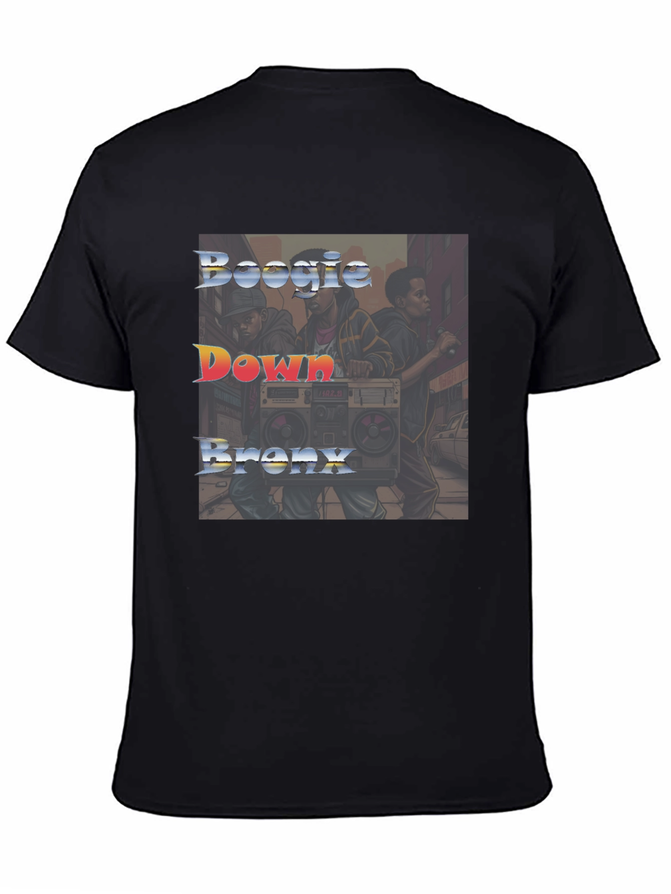 Boogie Down Bronx Graphic Tee - Cool Black Shirt