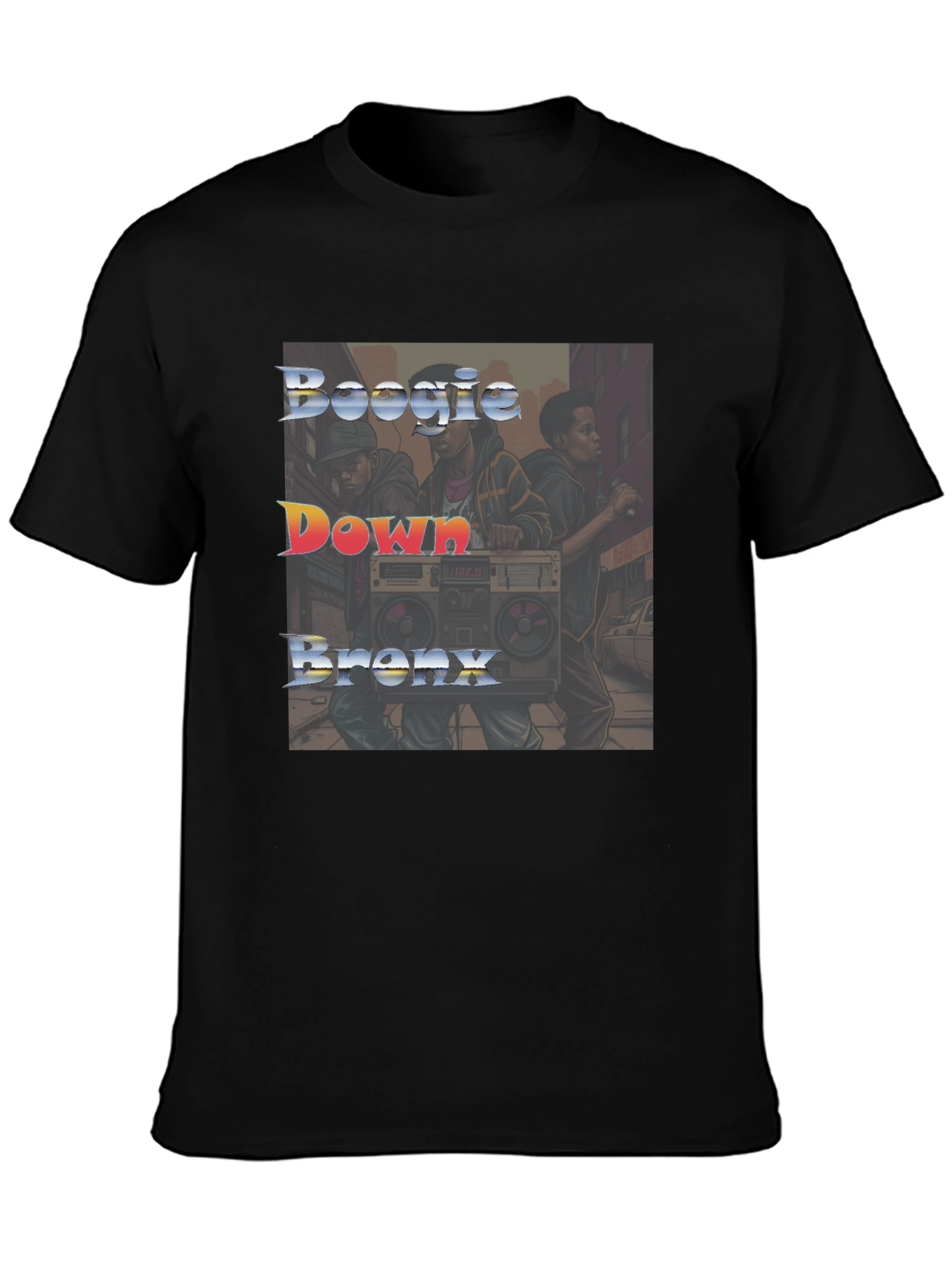 Boogie Down Bronx Graphic Tee - Cool Black Shirt