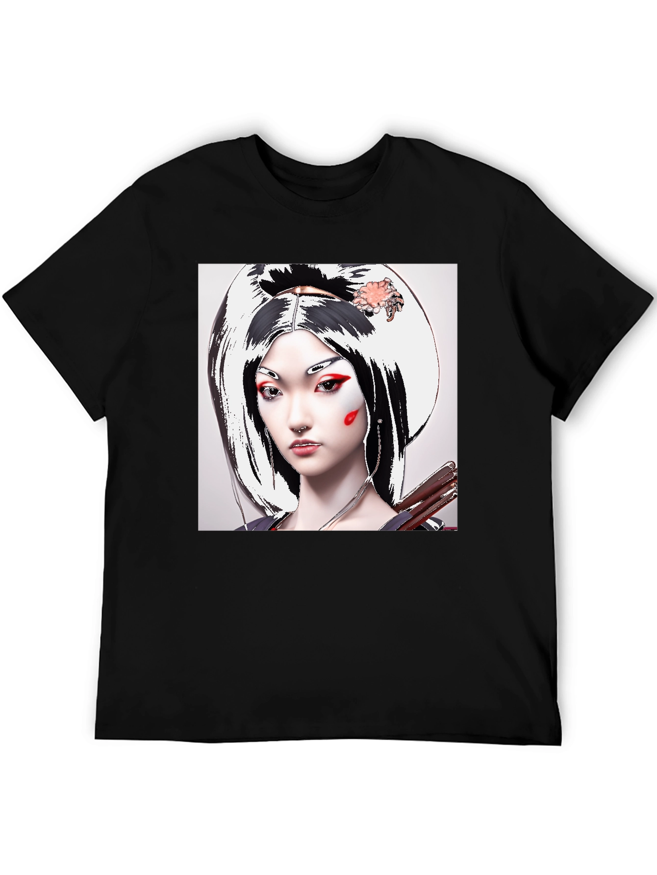 Geisha Graphic Tee - Unique Artistic Design