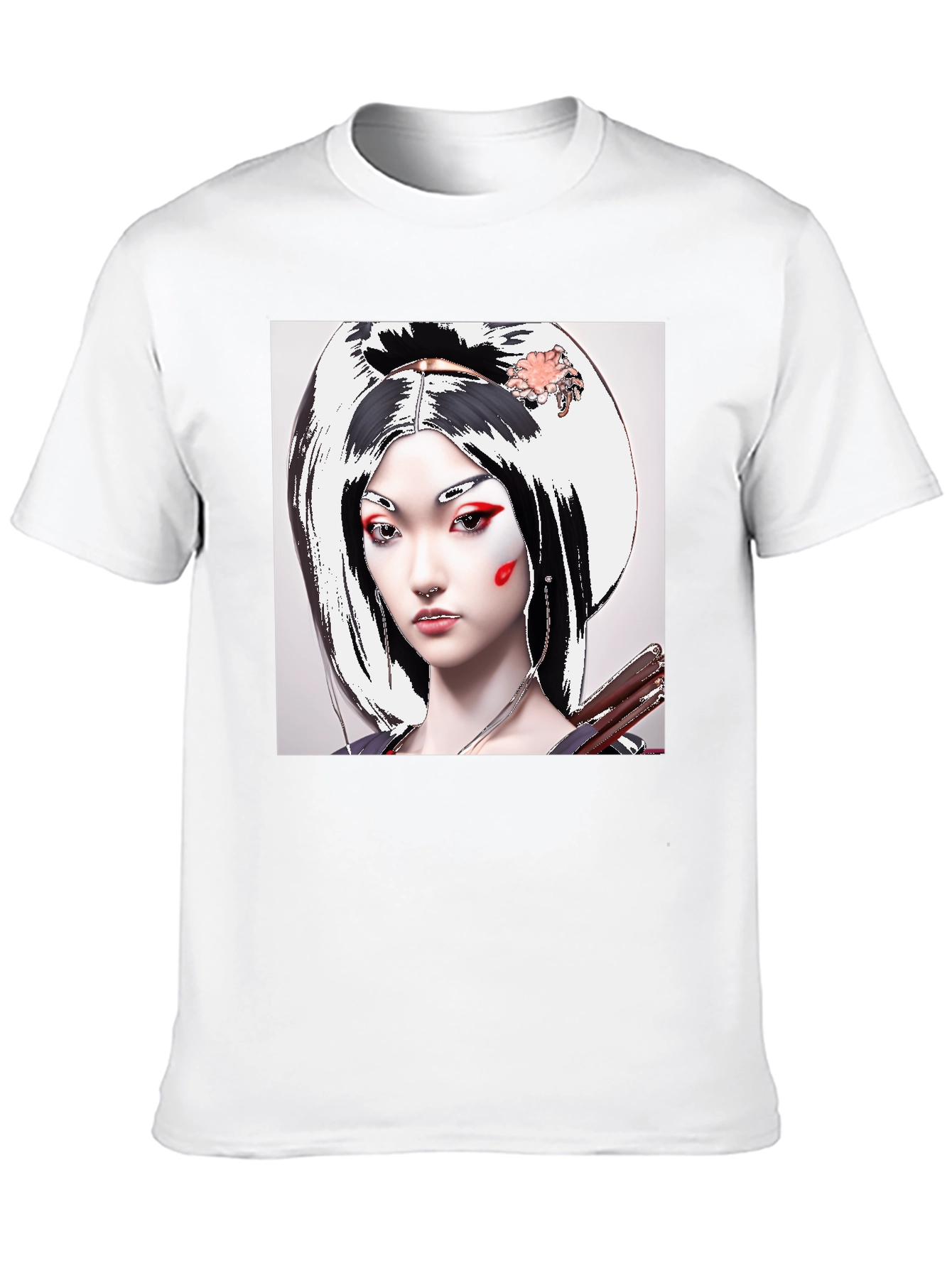 Geisha Graphic Tee - Unique Artistic Design