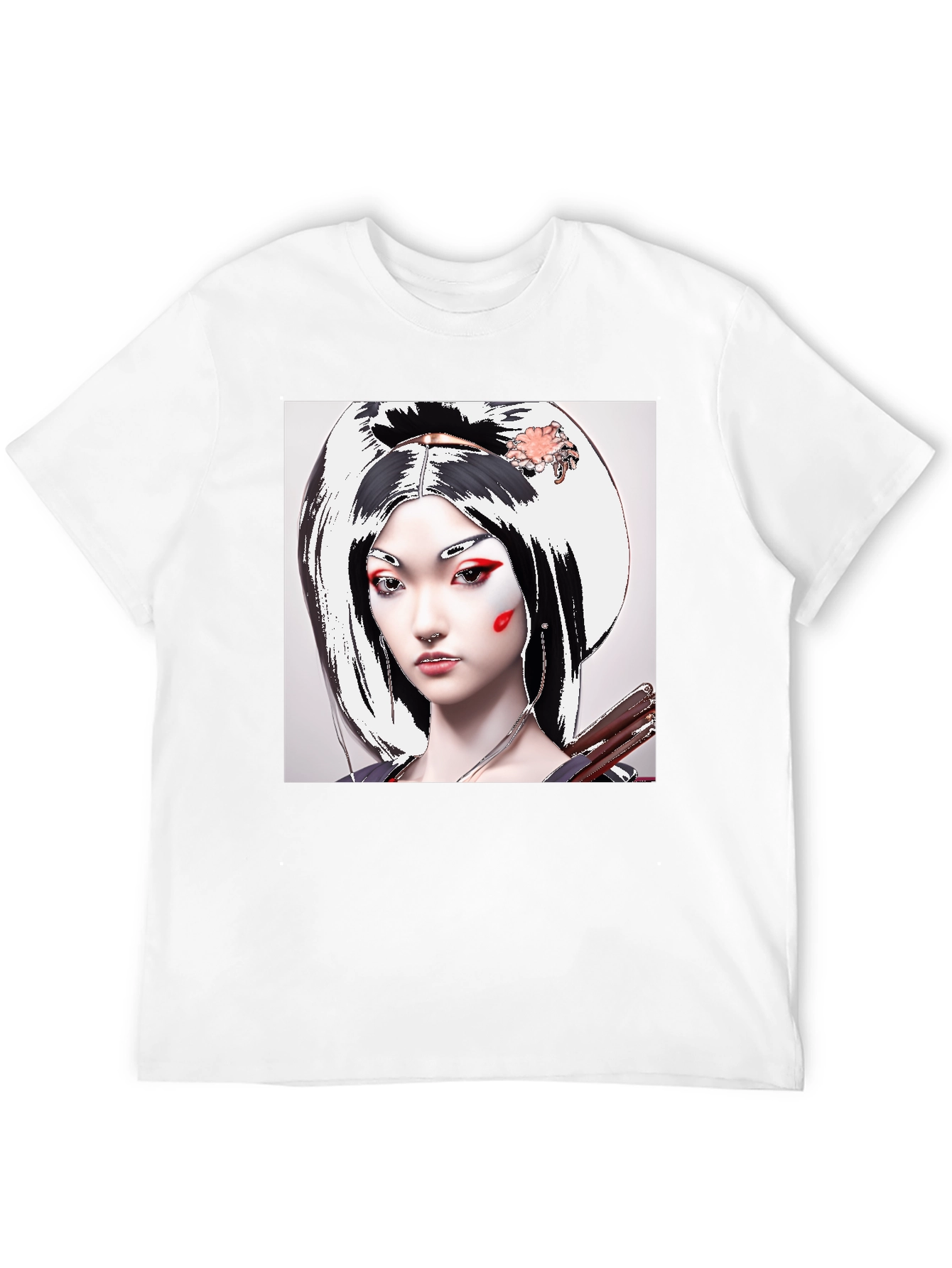 Geisha Graphic Tee - Unique Artistic Design