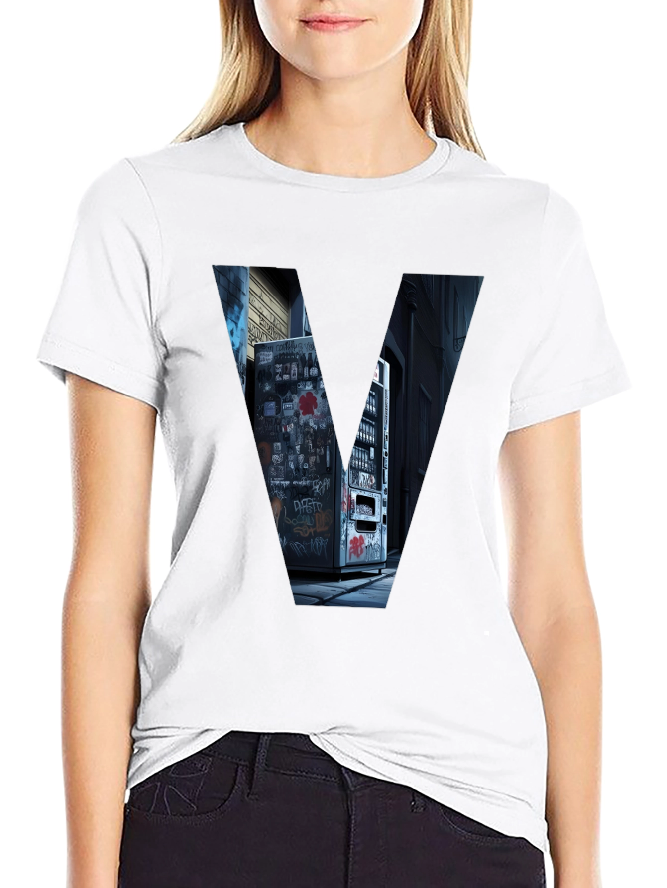 Urban V Tee - Graffiti Alley Vending Machine Design