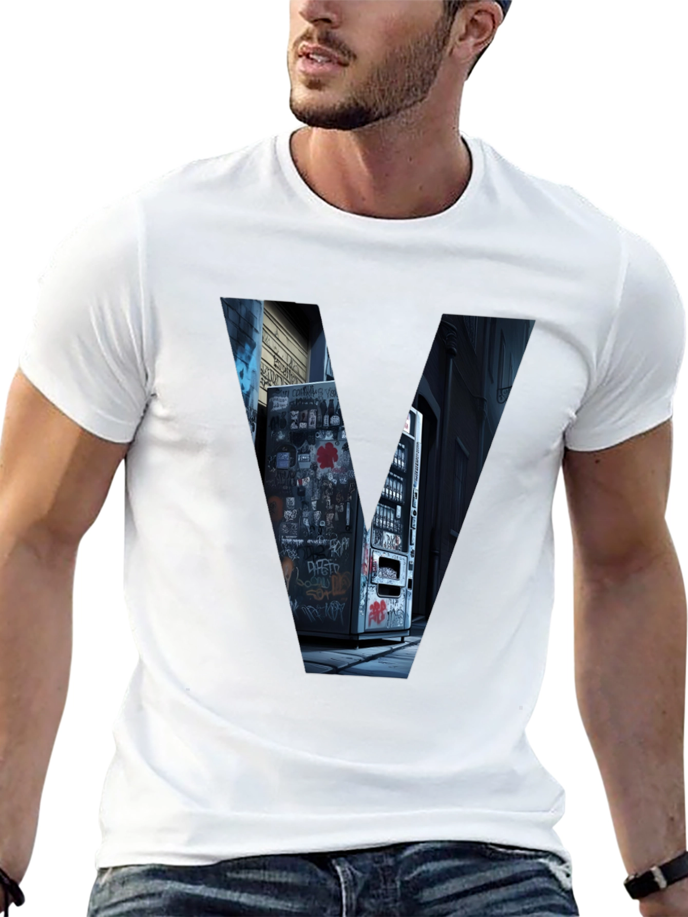 Urban V Tee - Graffiti Alley Vending Machine Design