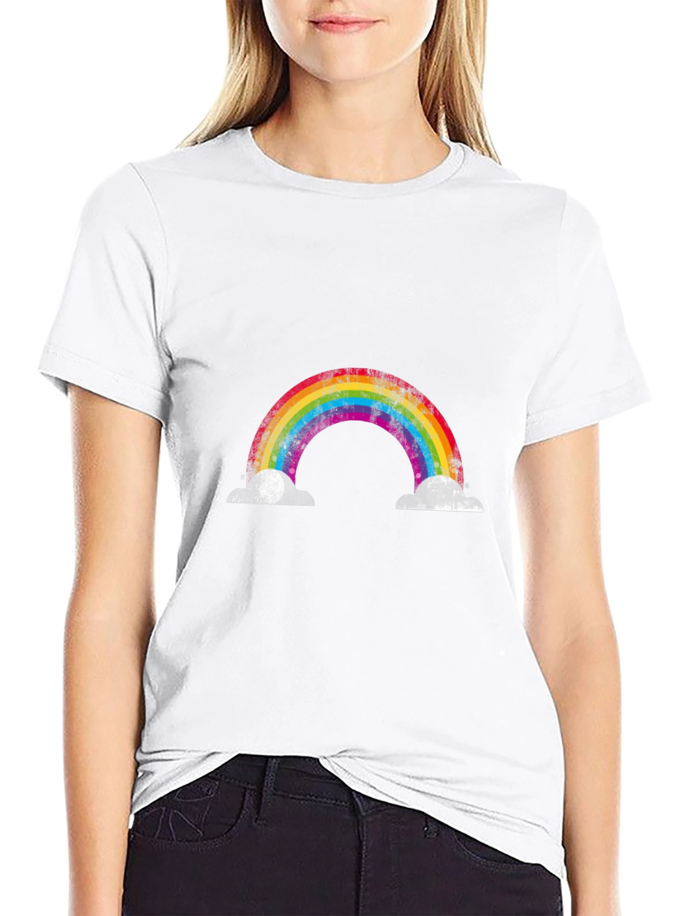 Retro Rainbow Graphic T-Shirt