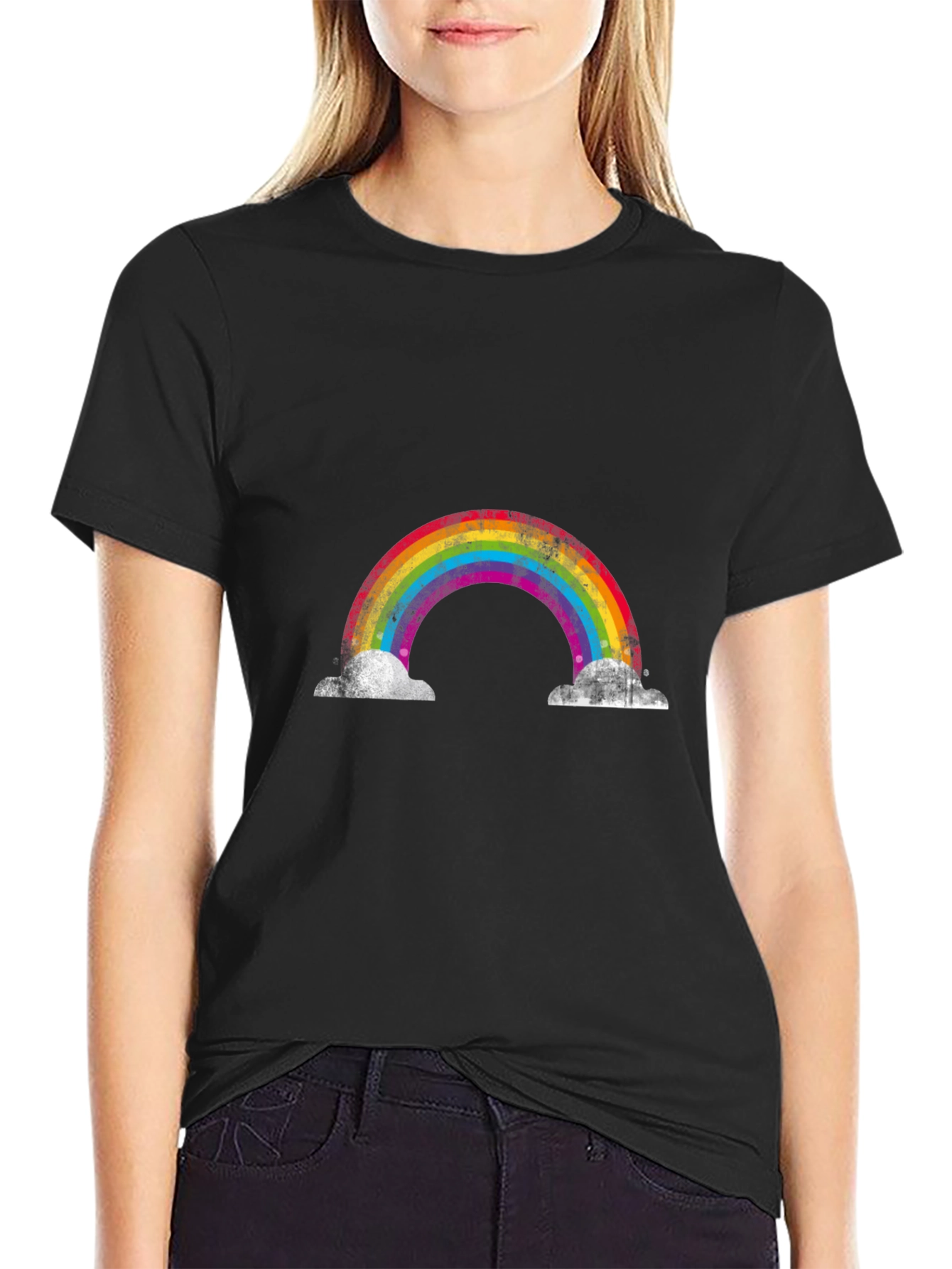 Retro Rainbow Graphic T-Shirt