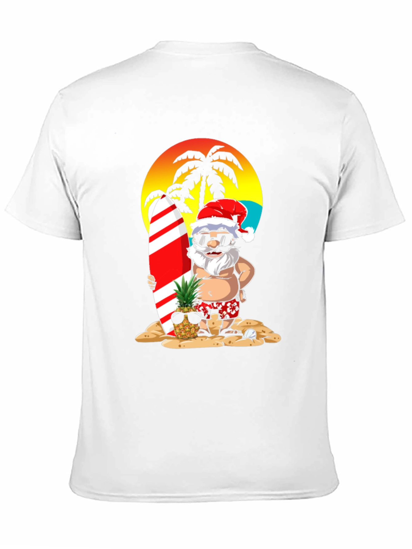 Summer Santa Surf T-Shirt - Beach Holiday Tee