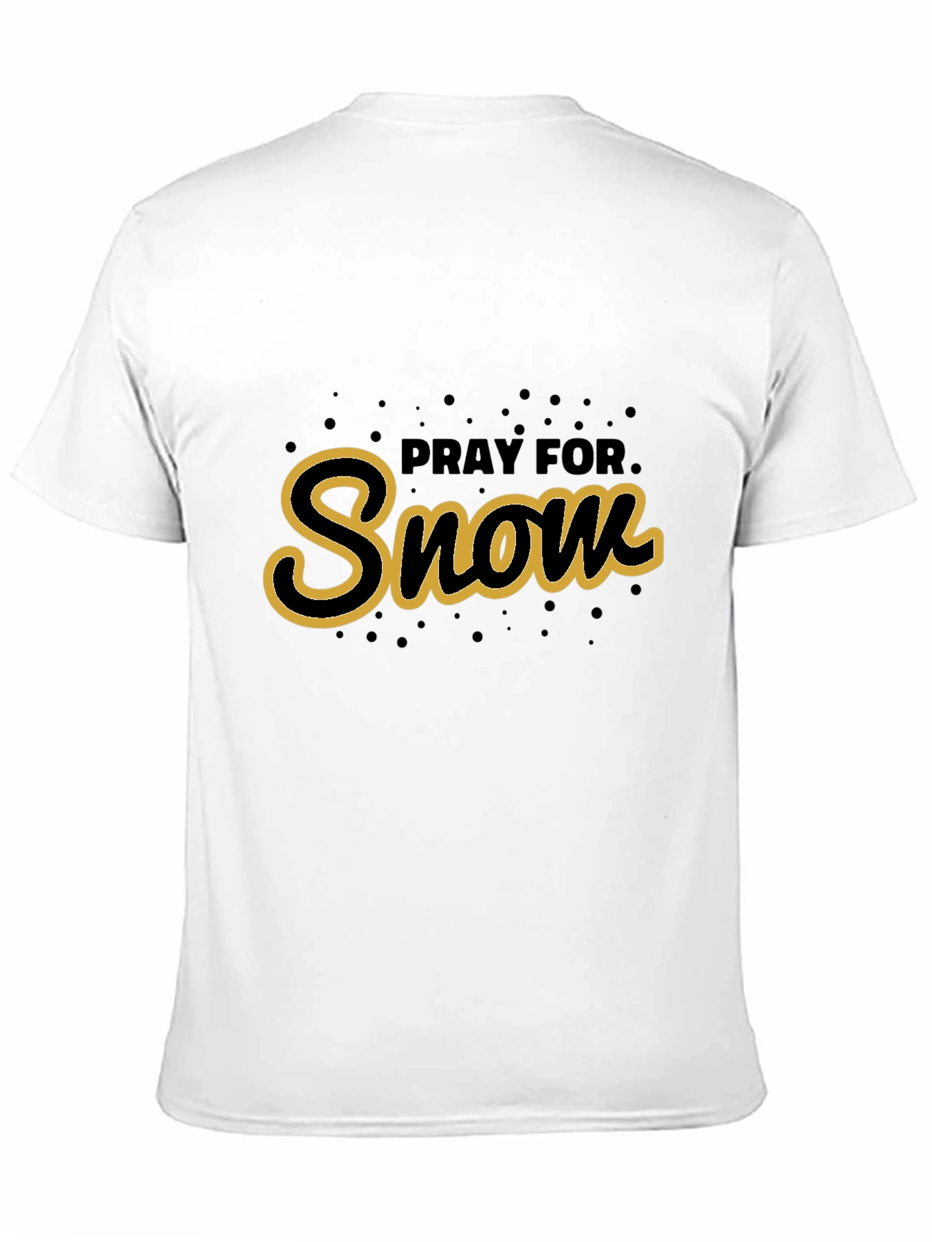Pray For Snow Black Graphic Tee