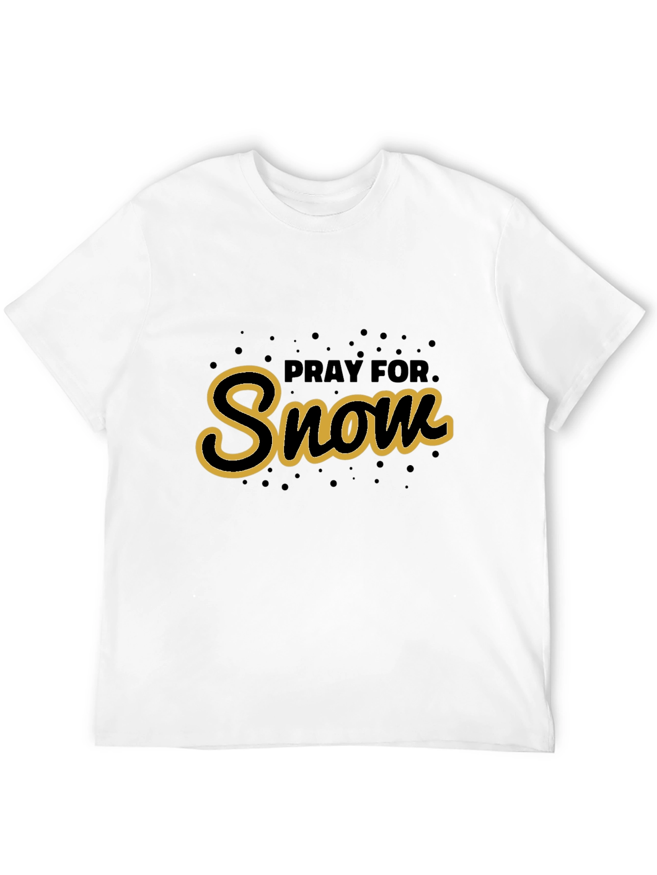 Pray For Snow Black Graphic Tee