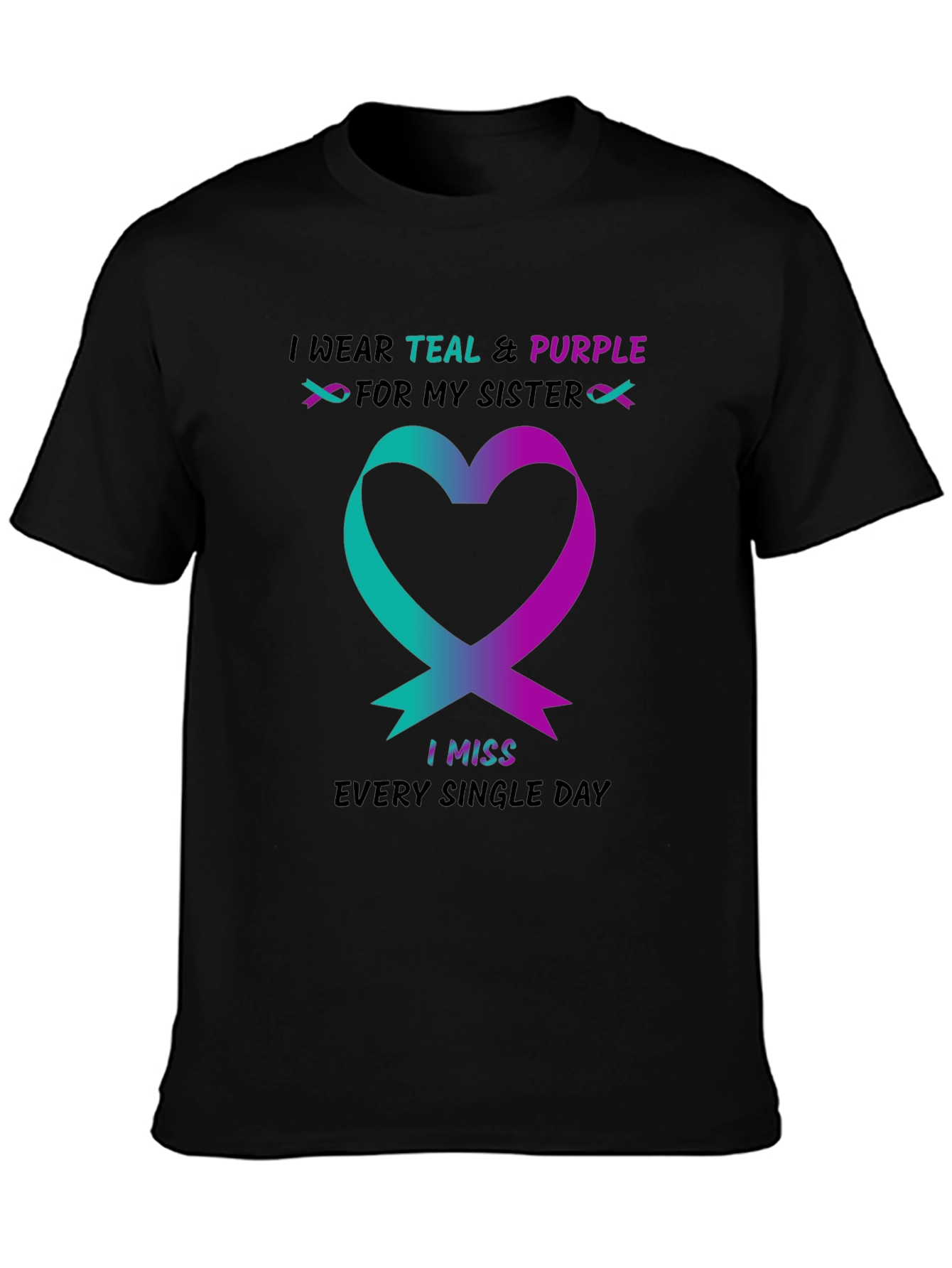 Teal & Purple Sister Remembrance T-Shirt