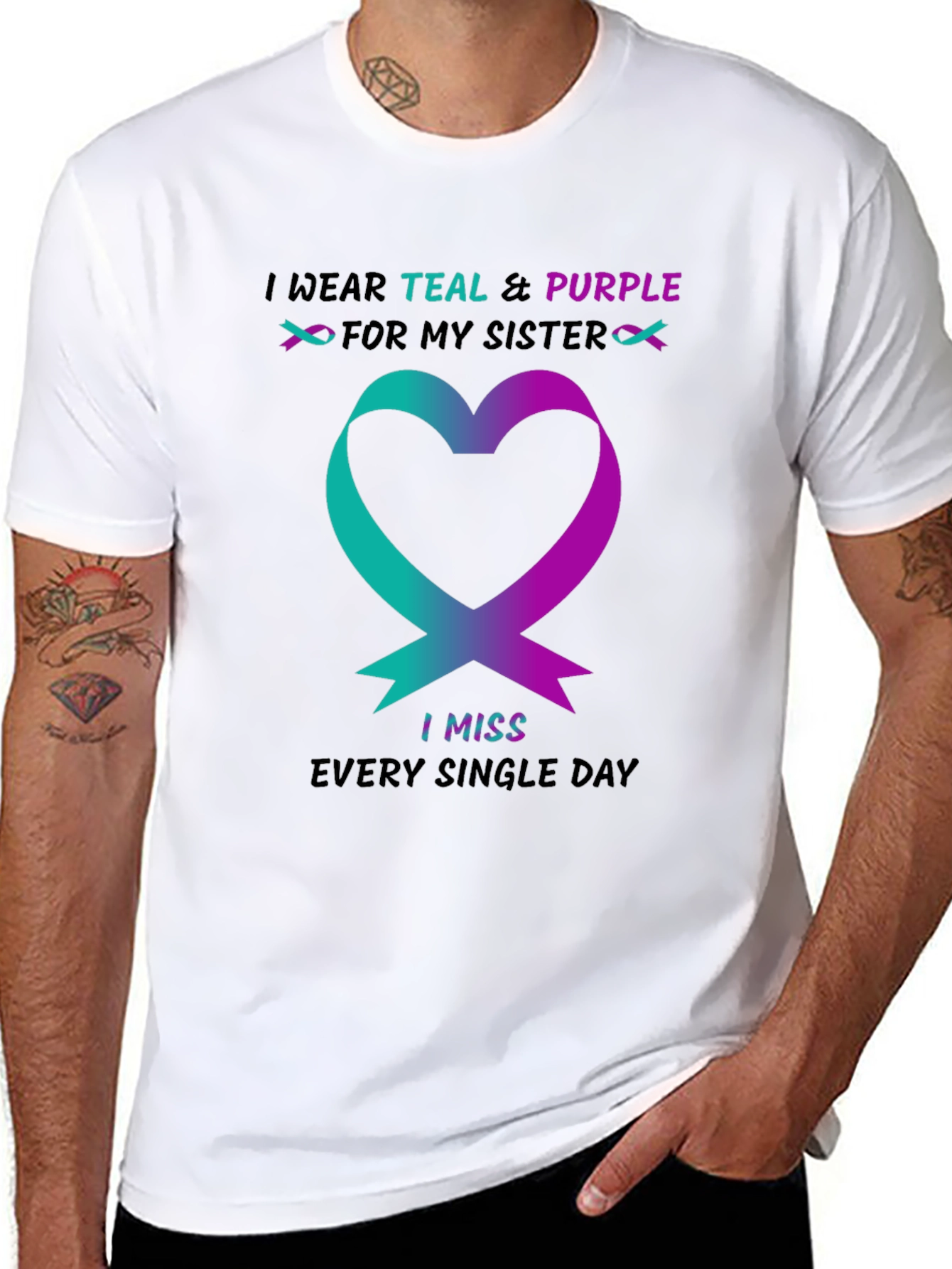 Teal & Purple Sister Remembrance T-Shirt
