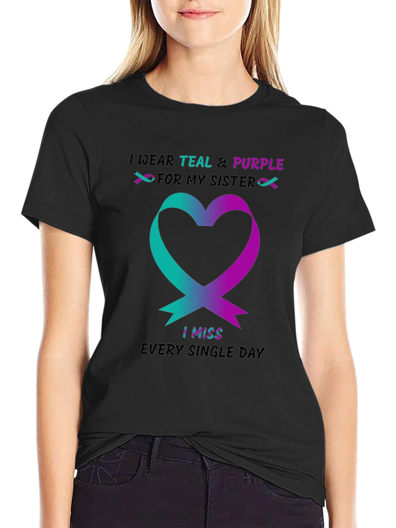 Teal & Purple Sister Remembrance T-Shirt