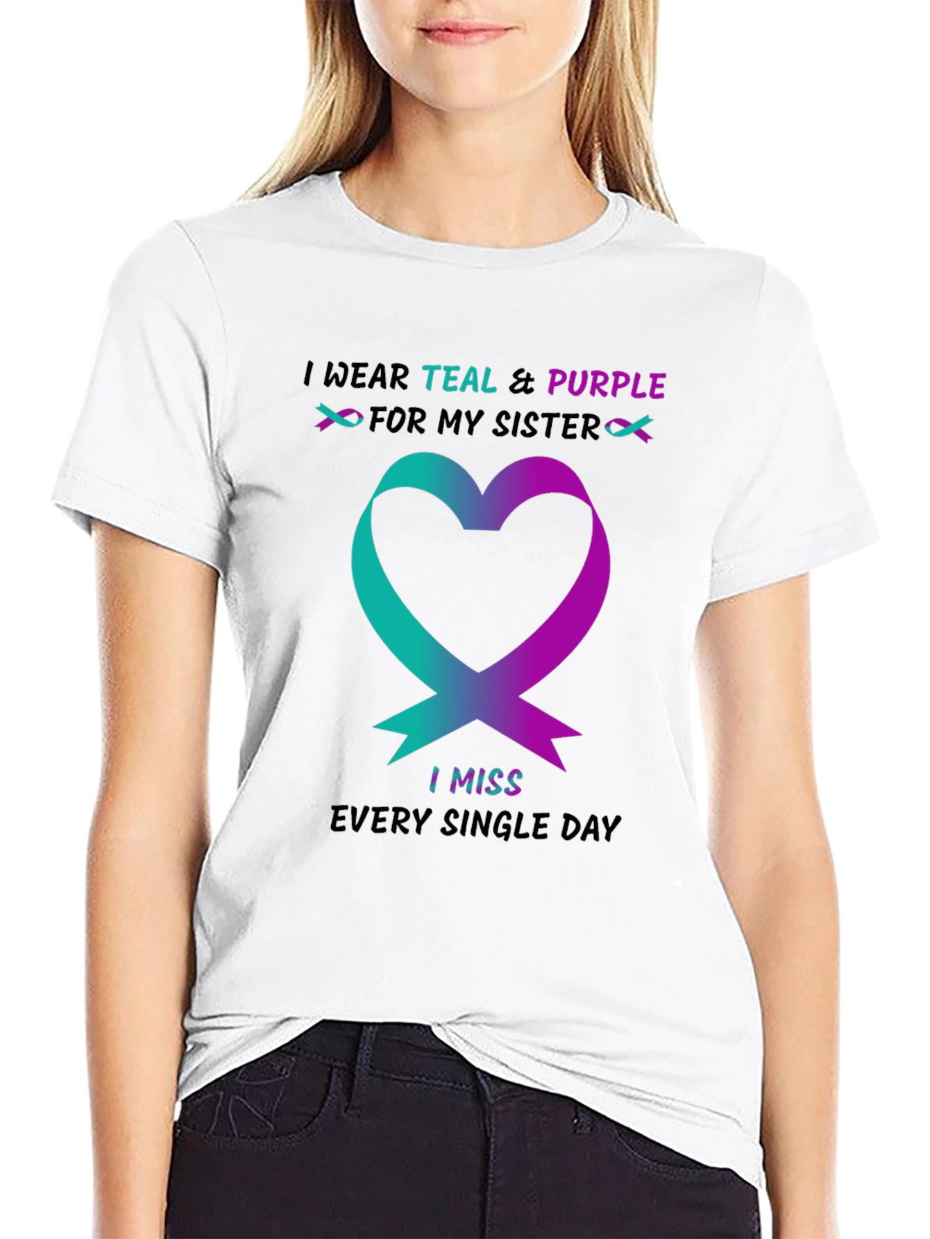 Teal & Purple Sister Remembrance T-Shirt
