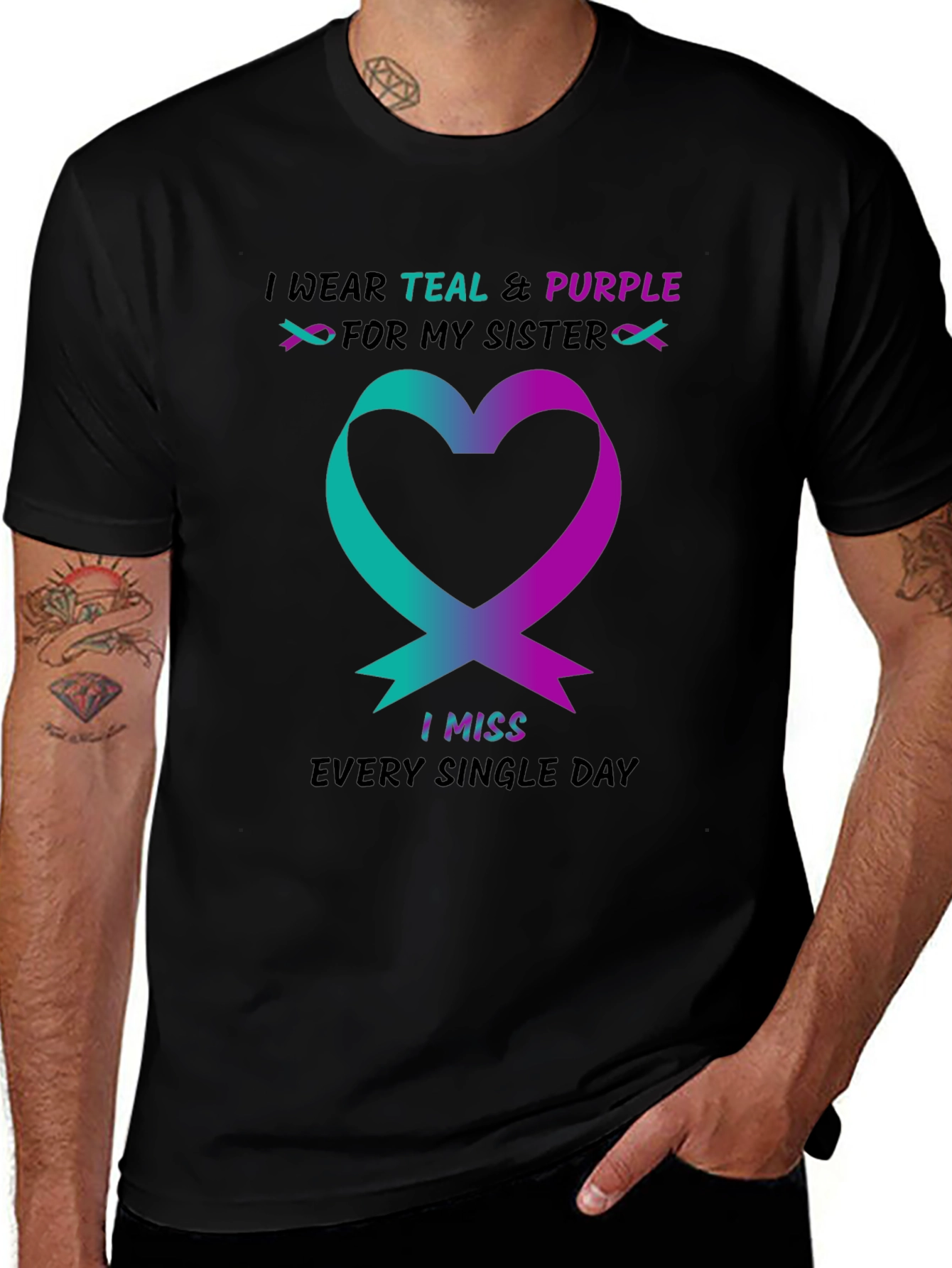 Teal & Purple Sister Remembrance T-Shirt