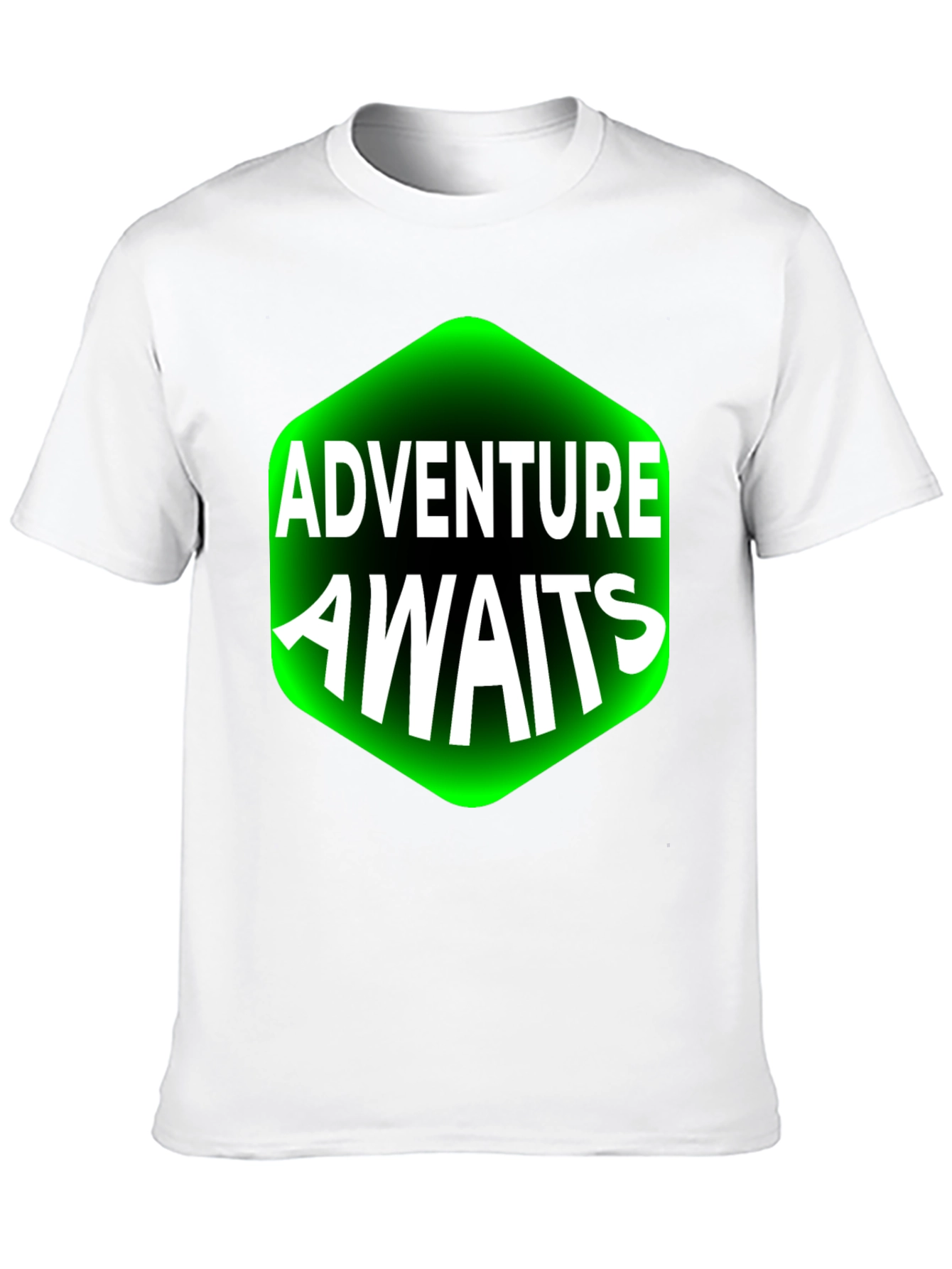 Adventure Awaits Graphic Tee - Black Cotton T-Shirt