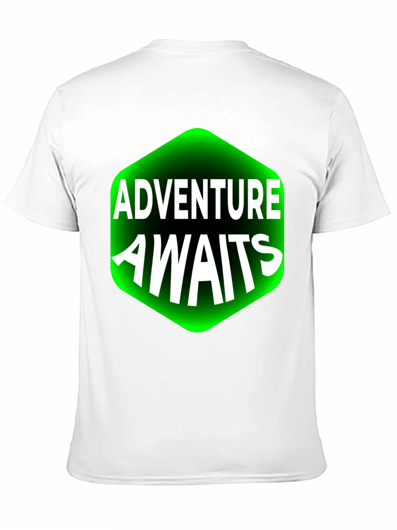 Adventure Awaits Graphic Tee - Black Cotton T-Shirt