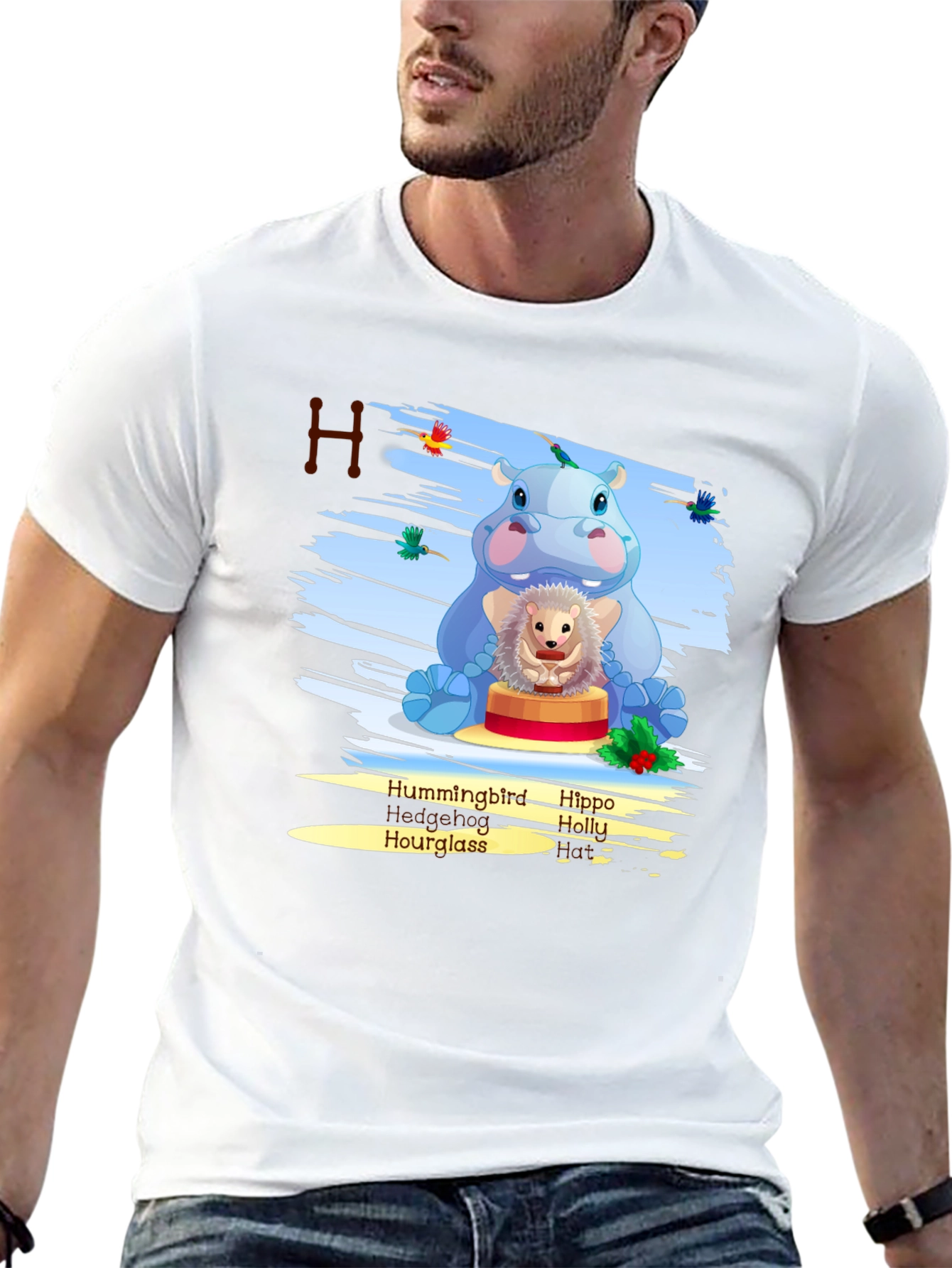 Hippo Hedgehog H T-Shirt