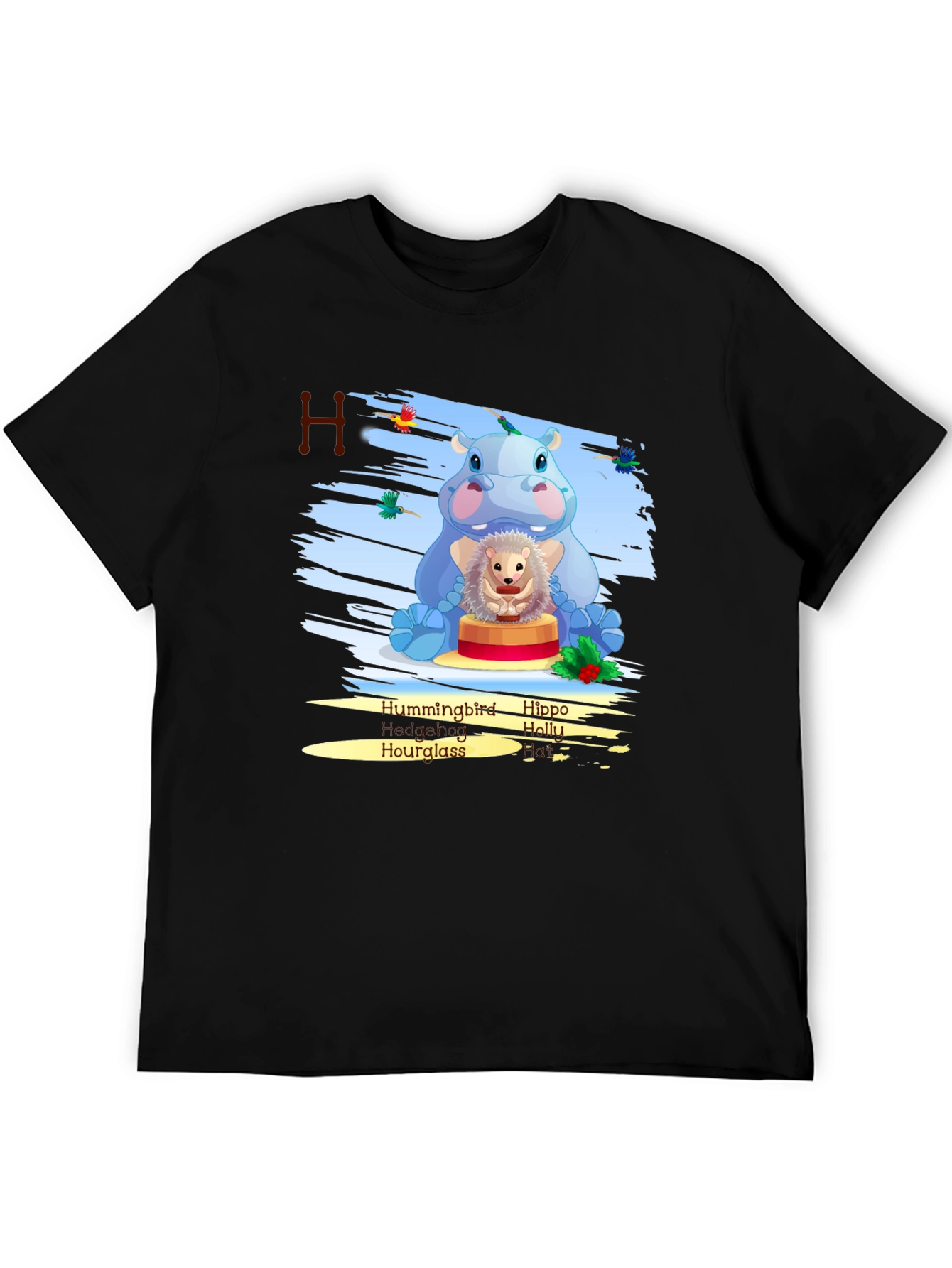 Hippo Hedgehog H T-Shirt
