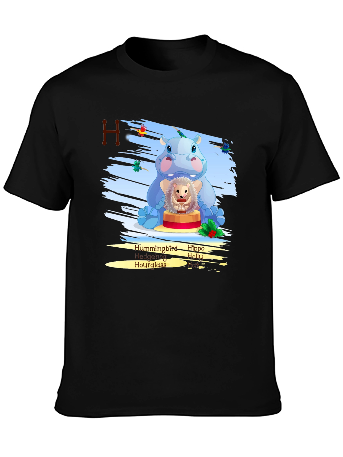 Hippo Hedgehog H T-Shirt