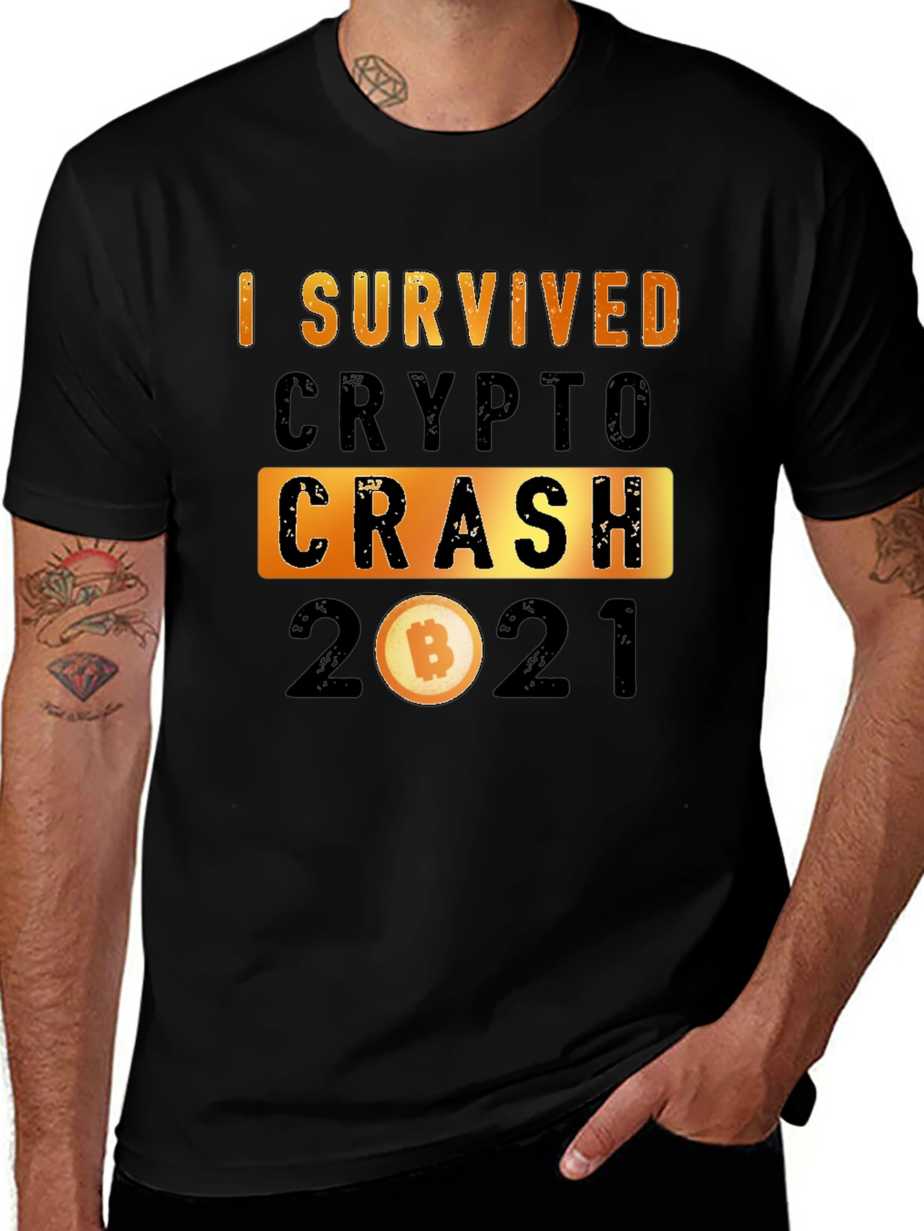 I Survived Crypto Crash 2021 Graphic Tee