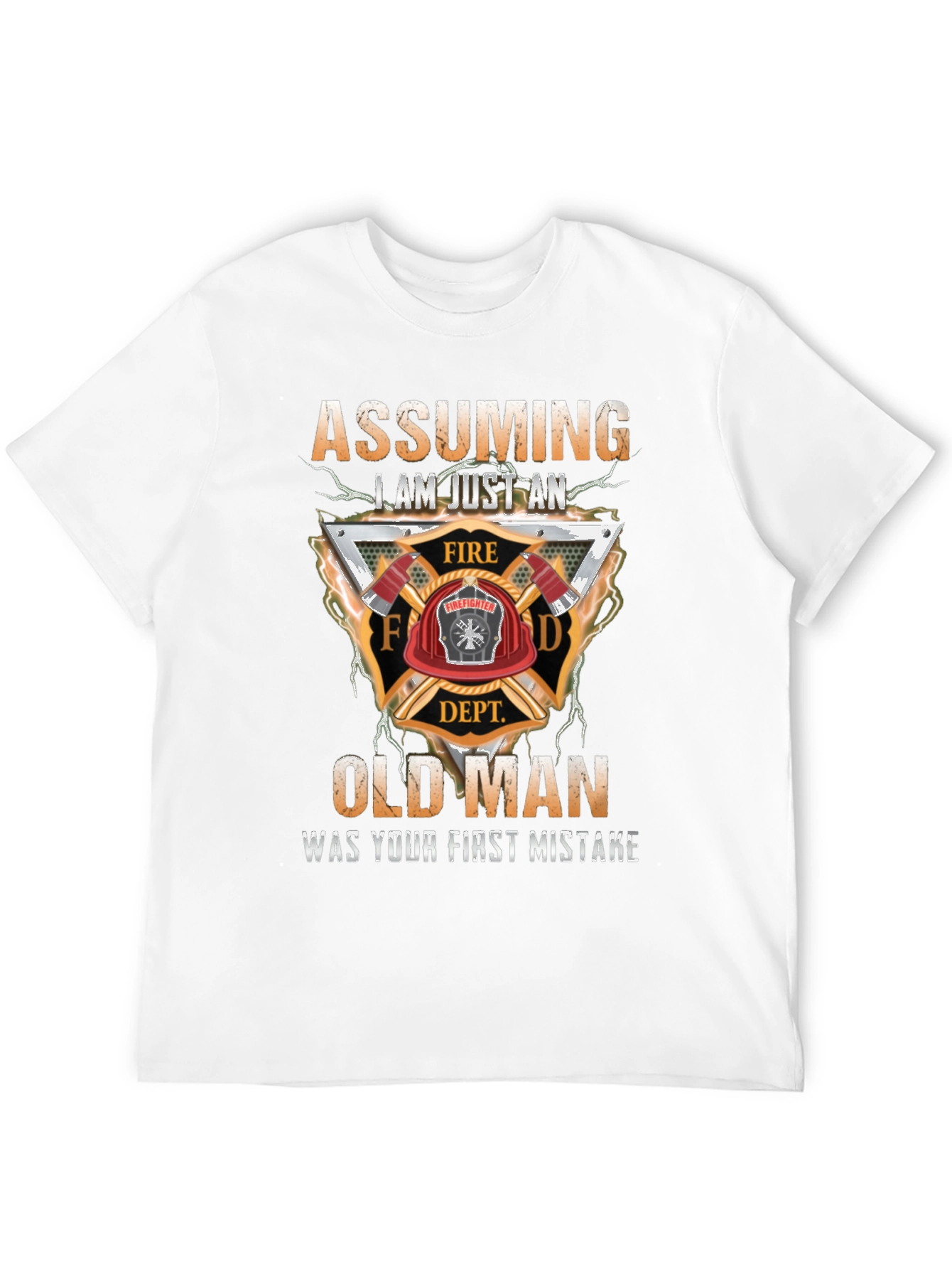 Firefighter Old Man T-Shirt