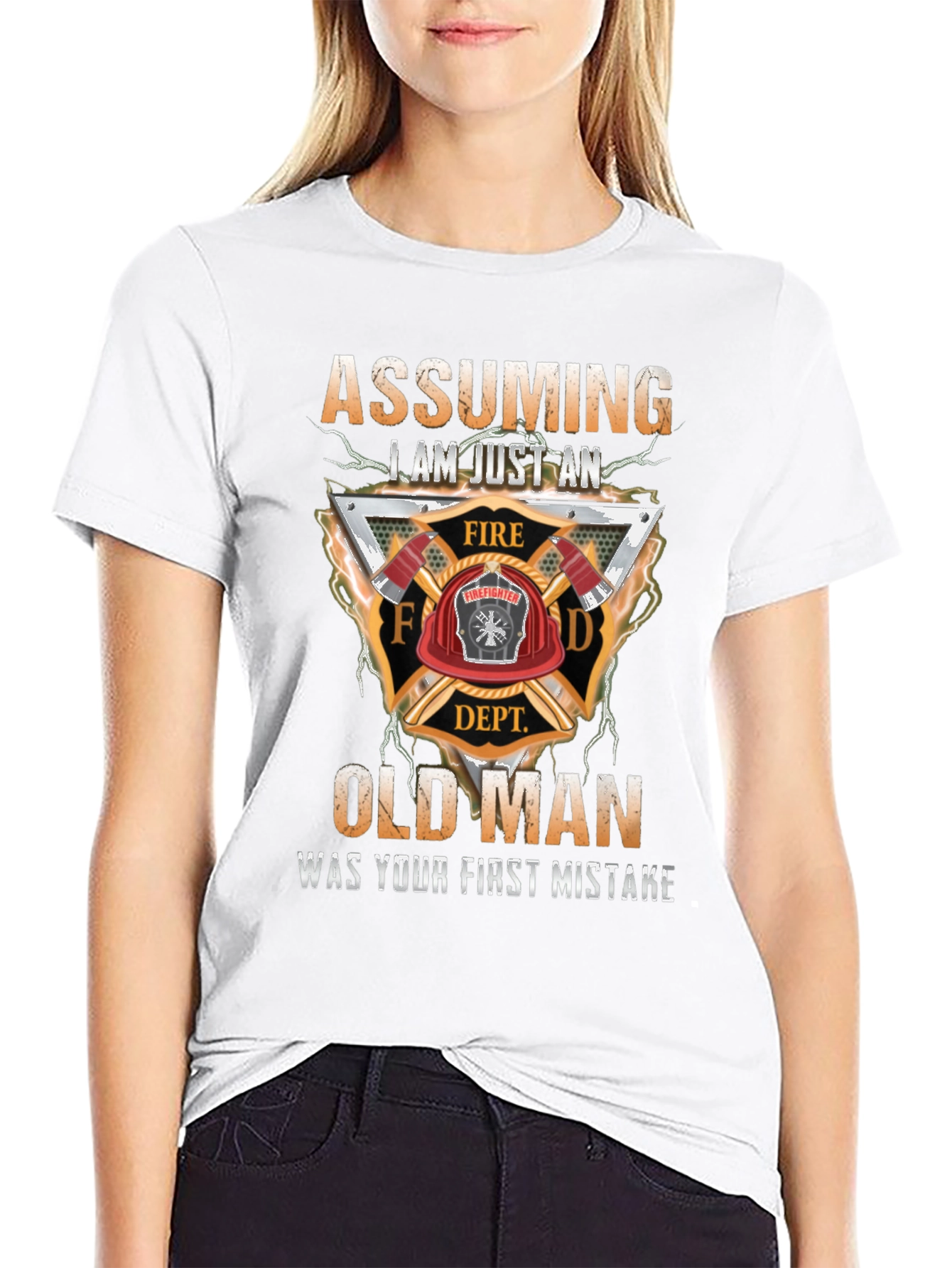 Firefighter Old Man T-Shirt