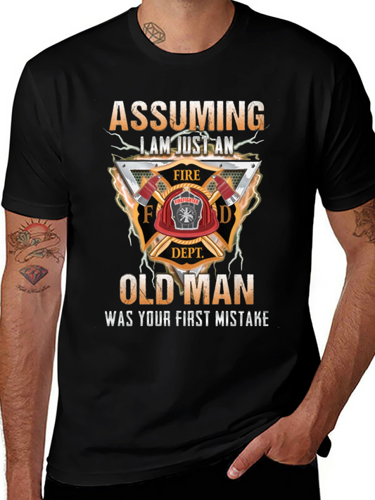 Firefighter Old Man T-Shirt
