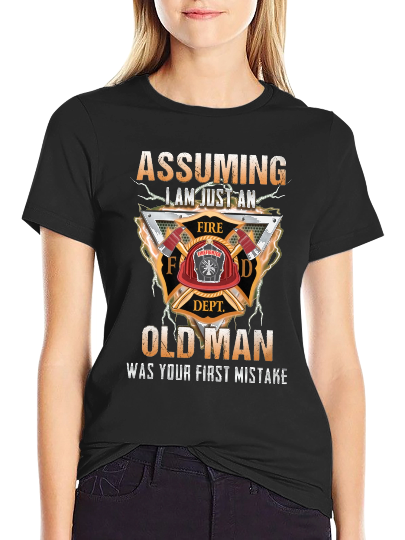 Firefighter Old Man T-Shirt