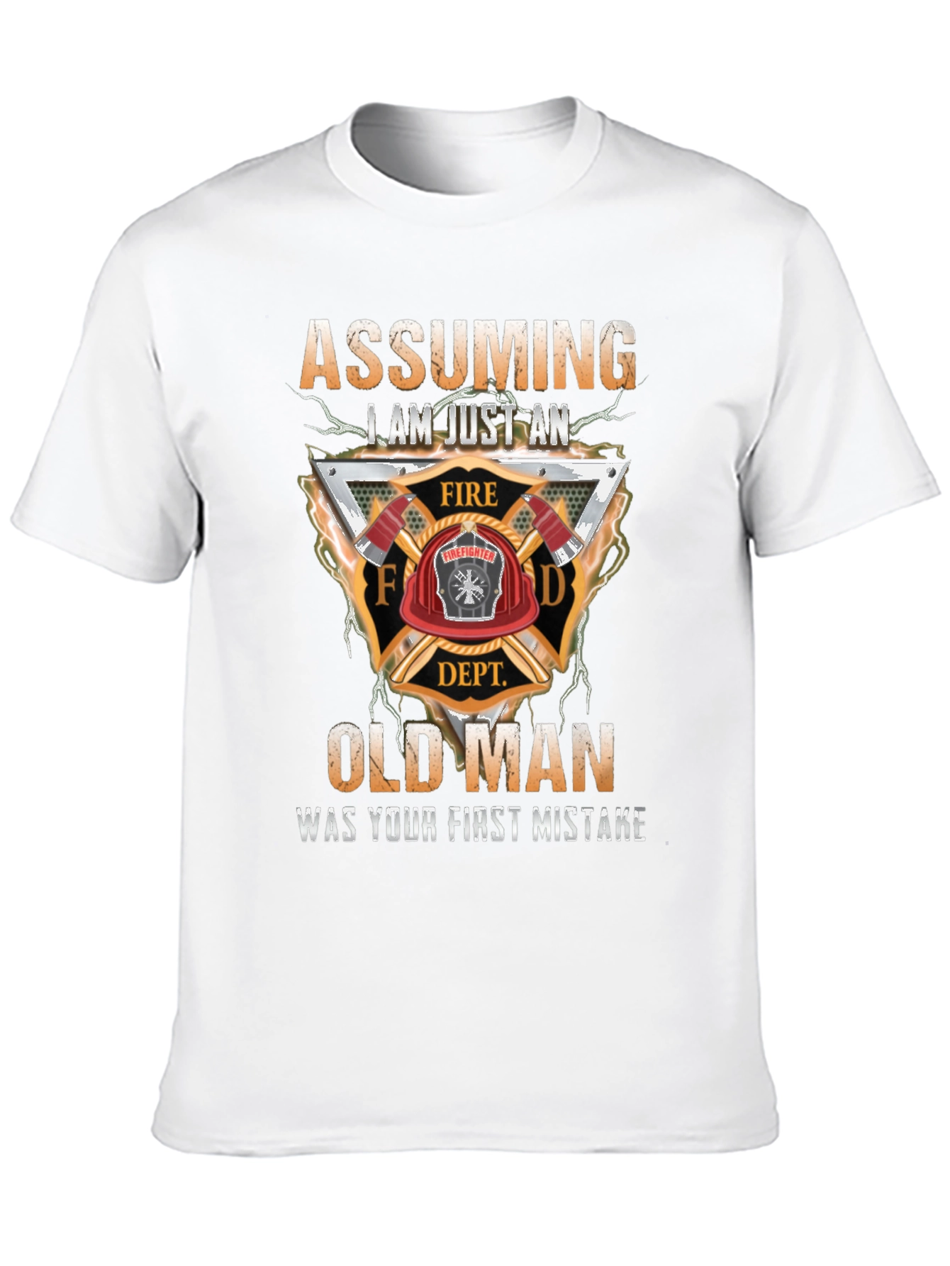 Firefighter Old Man T-Shirt