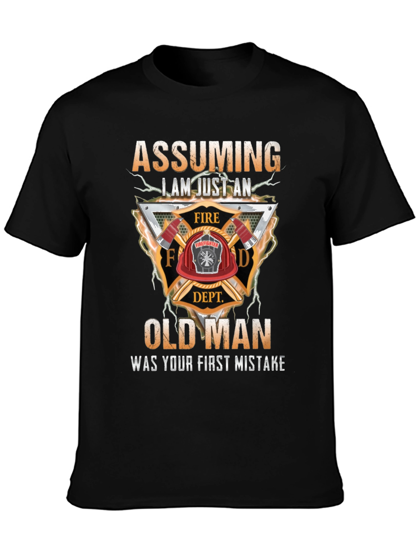 Firefighter Old Man T-Shirt