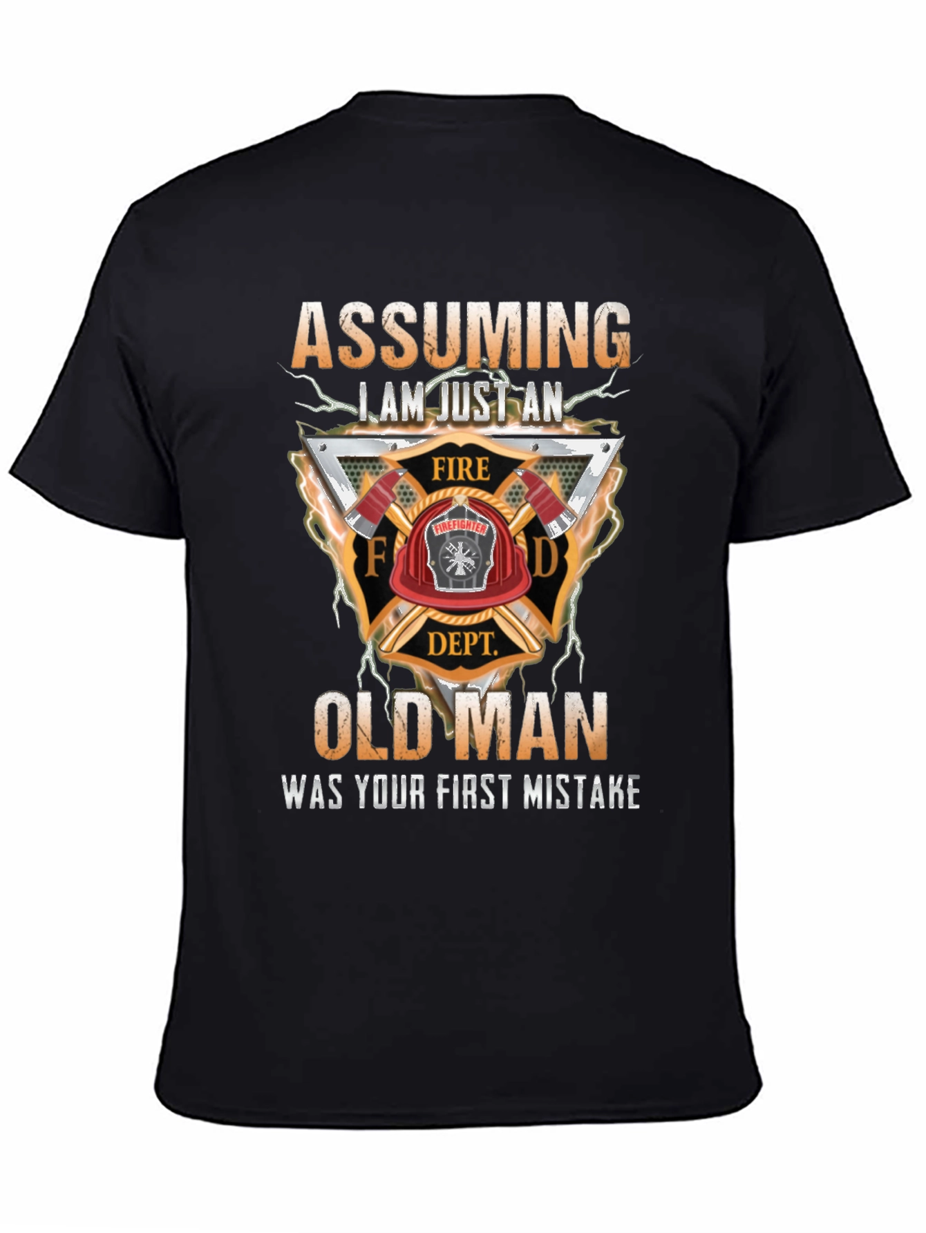 Firefighter Old Man T-Shirt