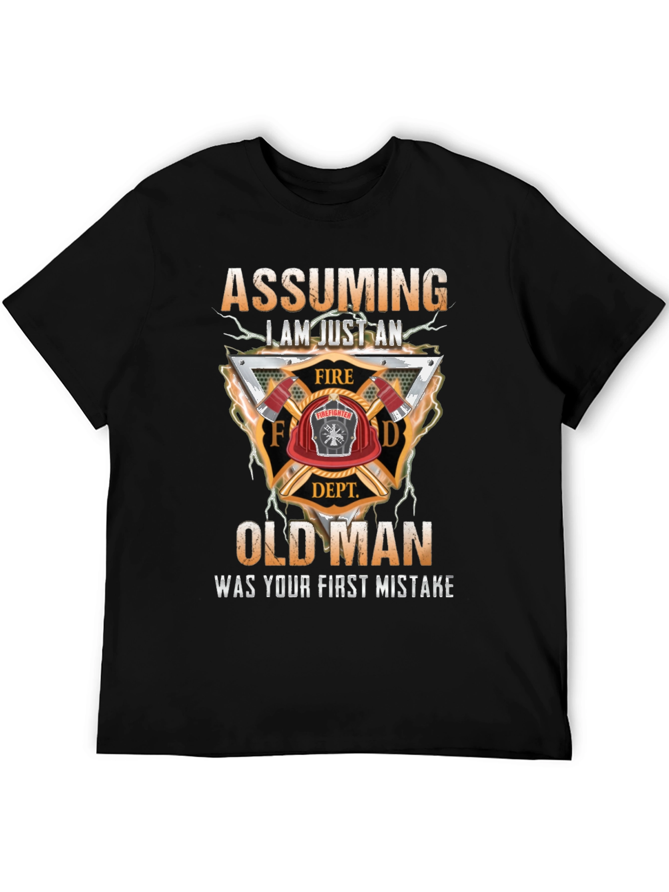 Firefighter Old Man T-Shirt