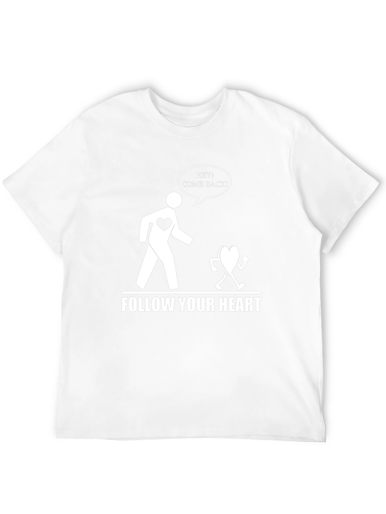 Follow Your Heart Funny Graphic Tee - Black