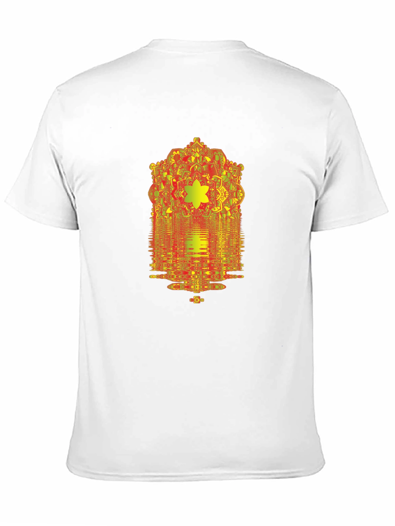 Geometric Mandala Graphic Print Black T-Shirt