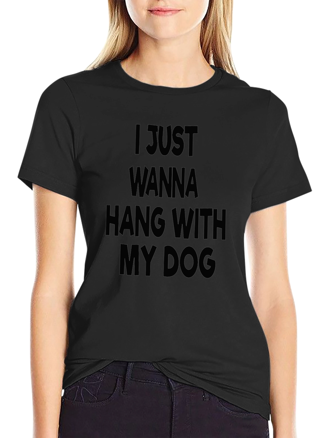 Hang With My Dog Black Graphic Tee