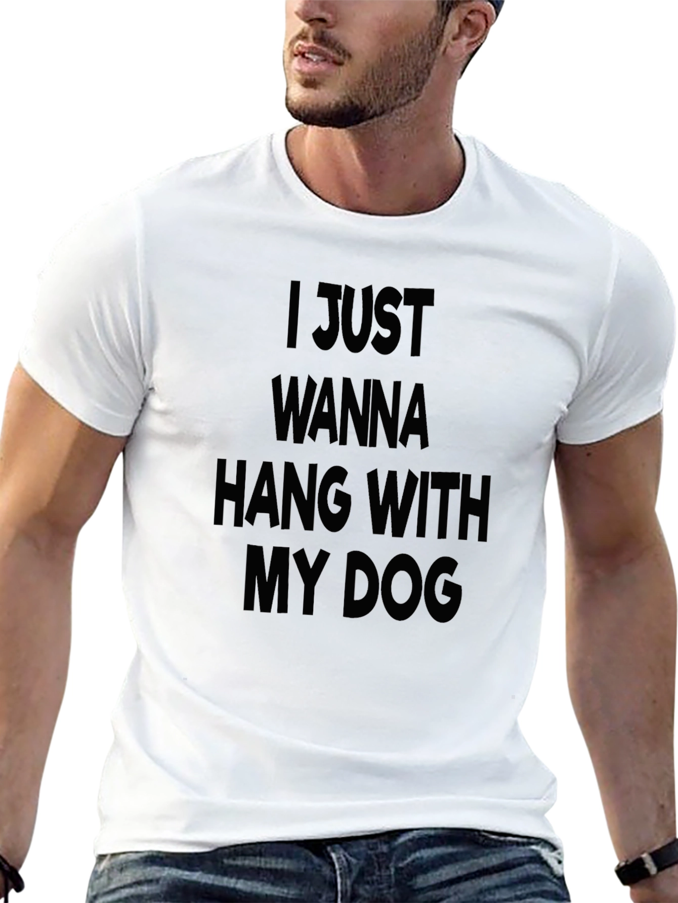Hang With My Dog Black Graphic Tee
