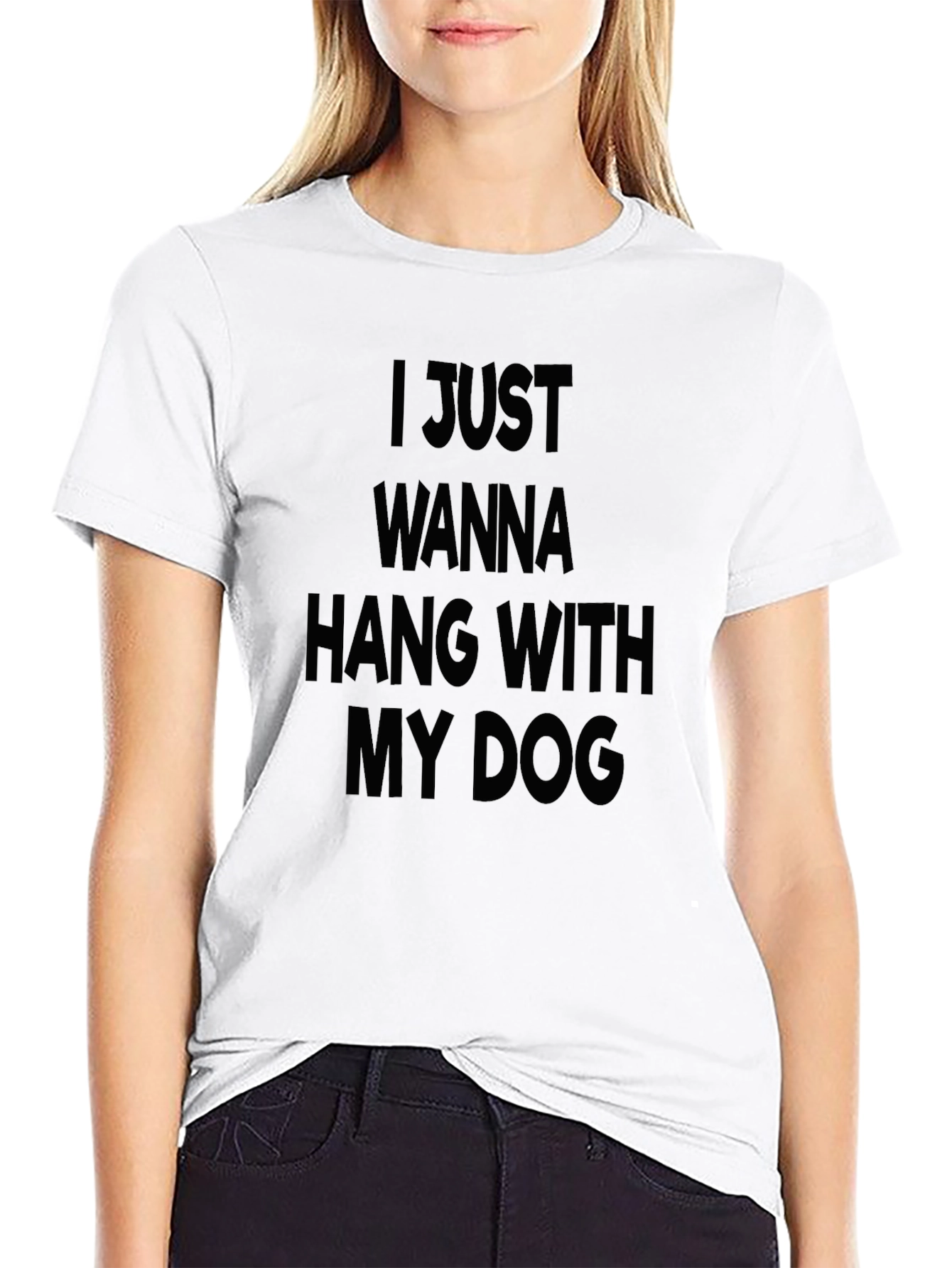 Hang With My Dog Black Graphic Tee