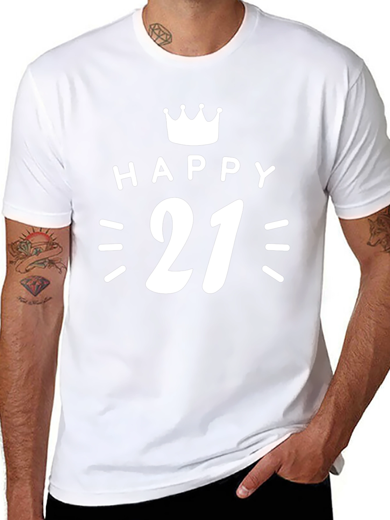 Happy 21st Birthday Black T-Shirt
