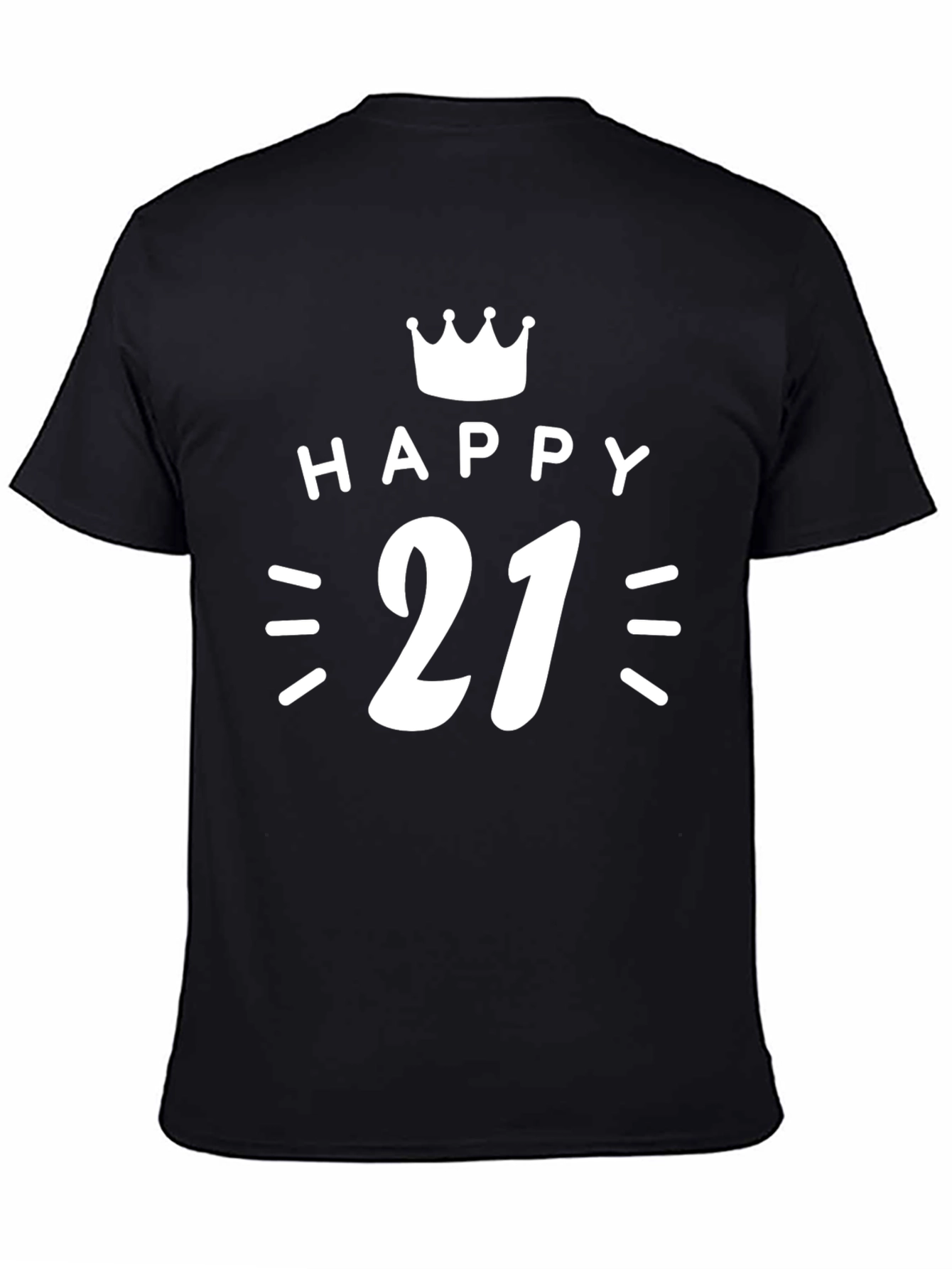Happy 21st Birthday Black T-Shirt