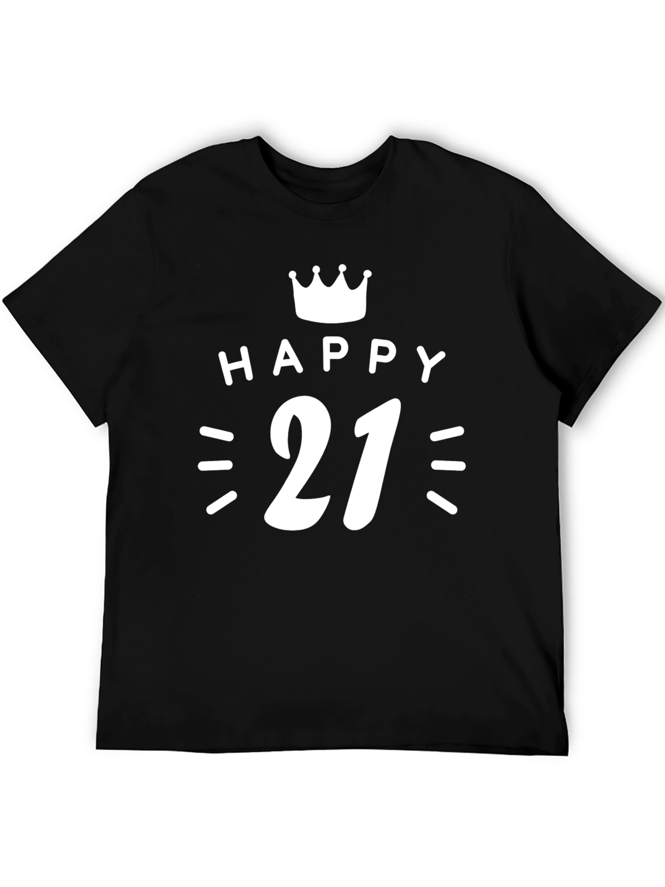 Happy 21st Birthday Black T-Shirt