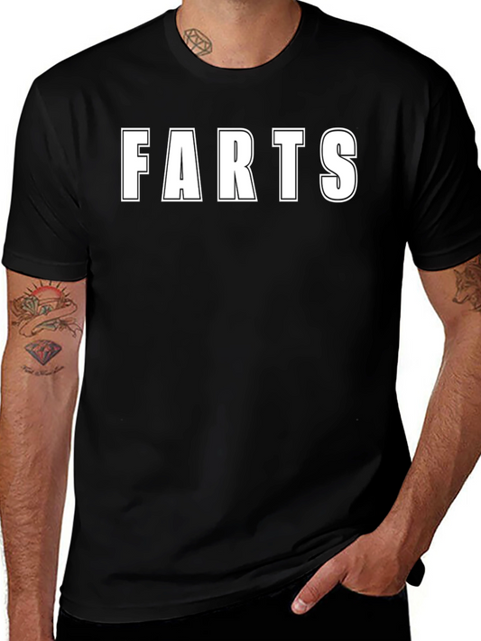 Funny FARTS Graphic Black T-Shirt
