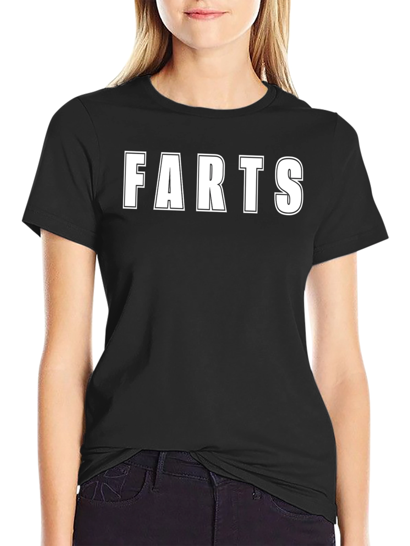 Funny FARTS Graphic Black T-Shirt