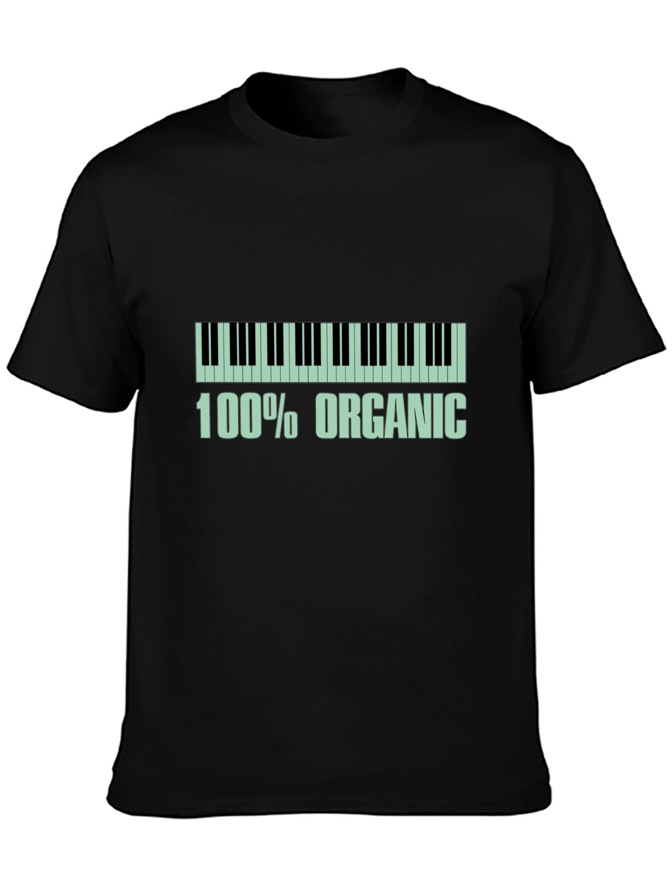 Organic Piano Keys Graphic Tee - Black