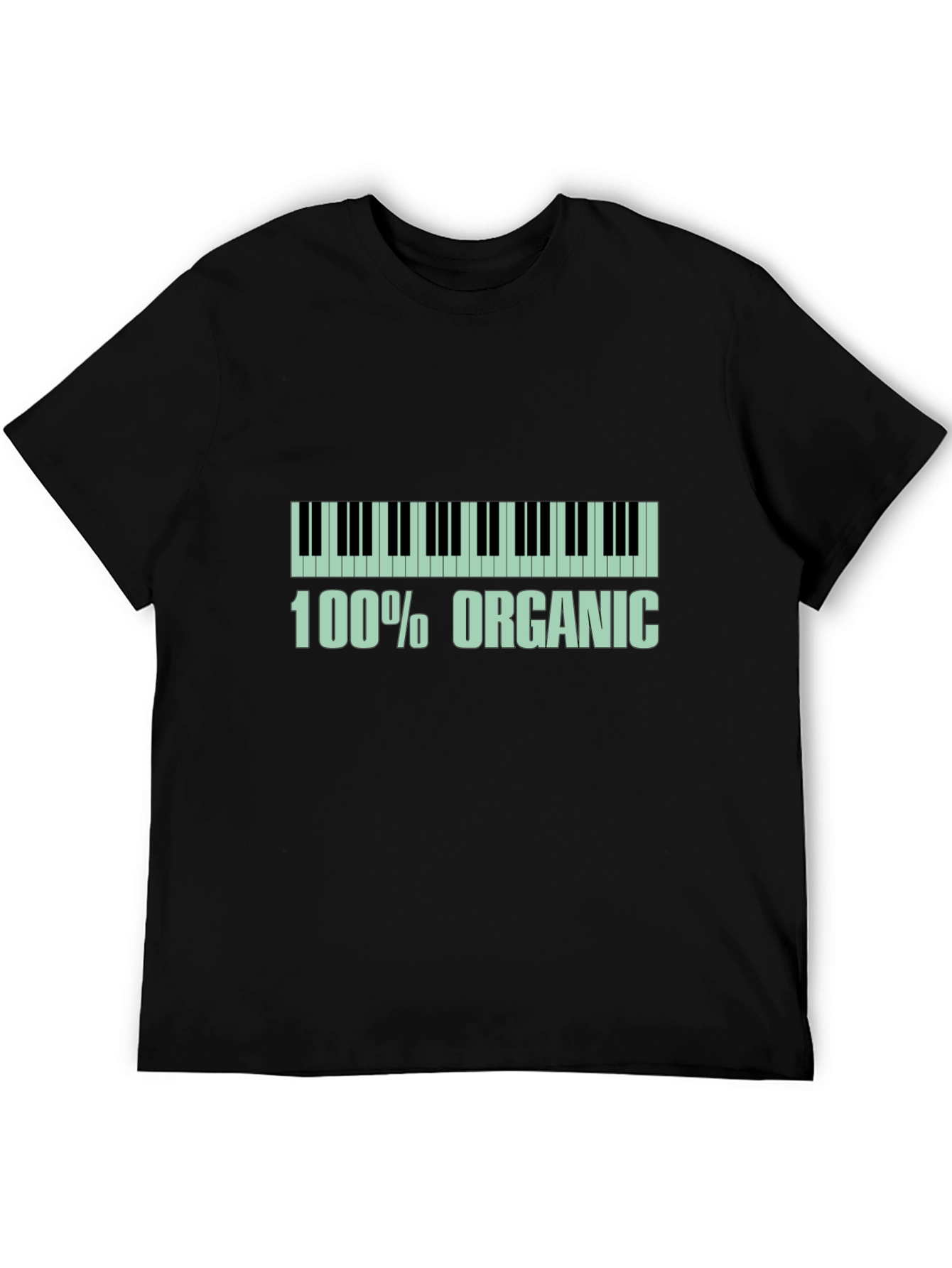 Organic Piano Keys Graphic Tee - Black