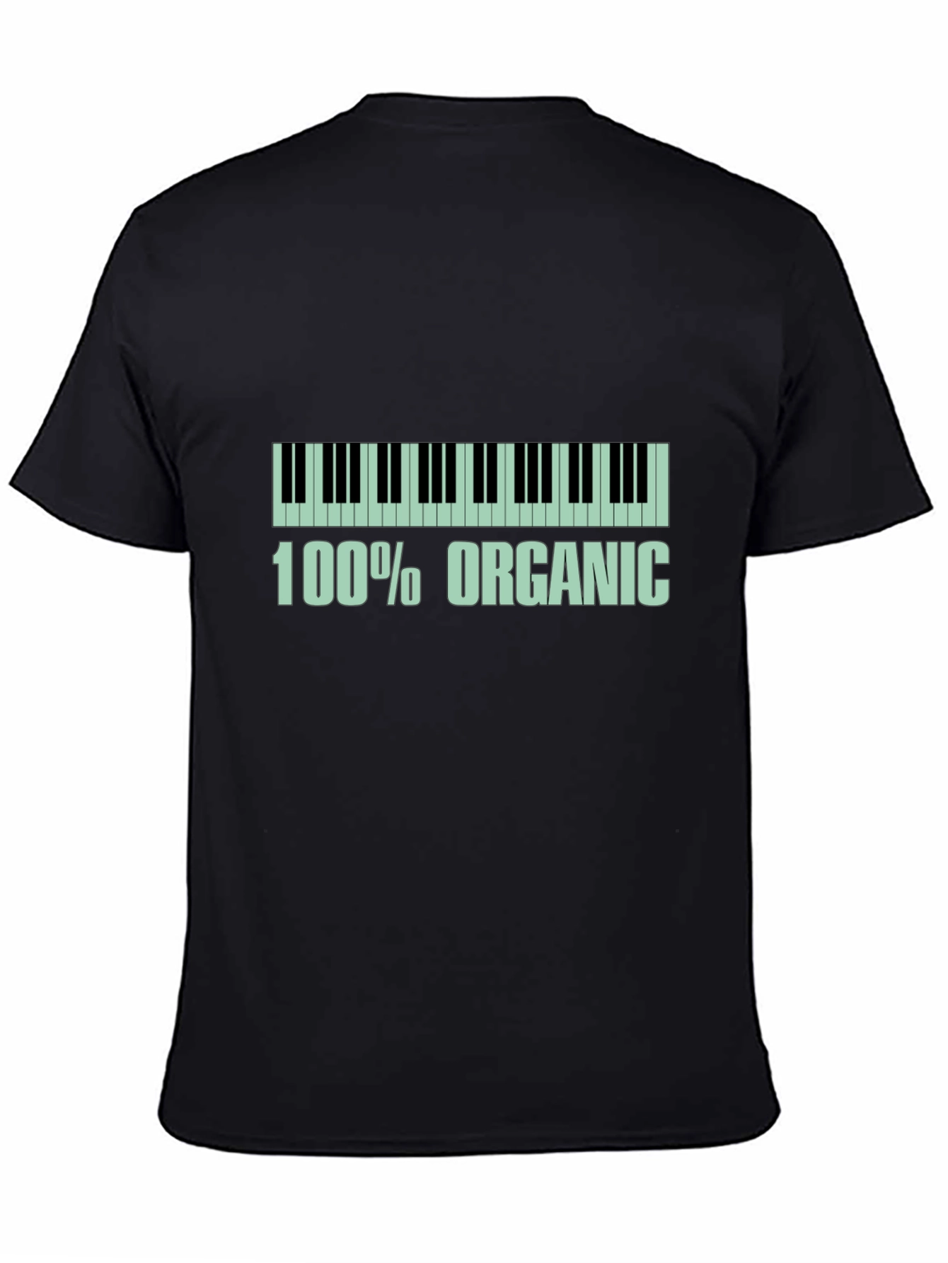 Organic Piano Keys Graphic Tee - Black