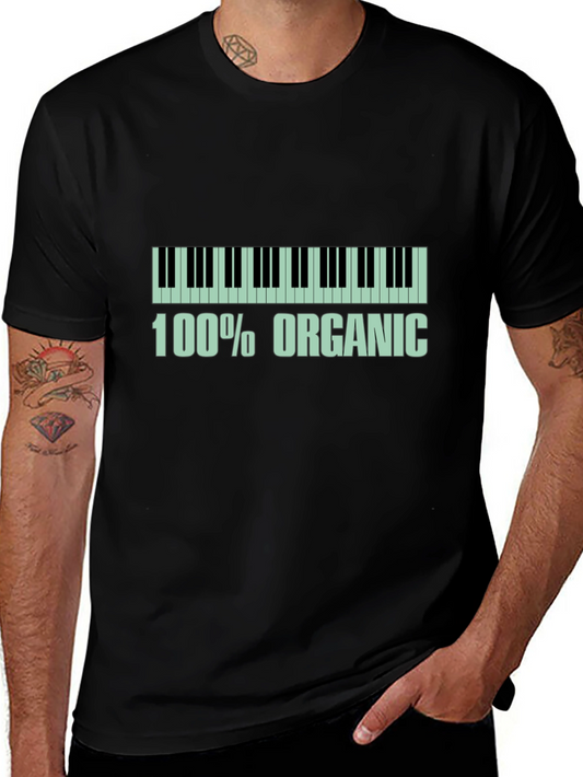 Organic Piano Keys Graphic Tee - Black