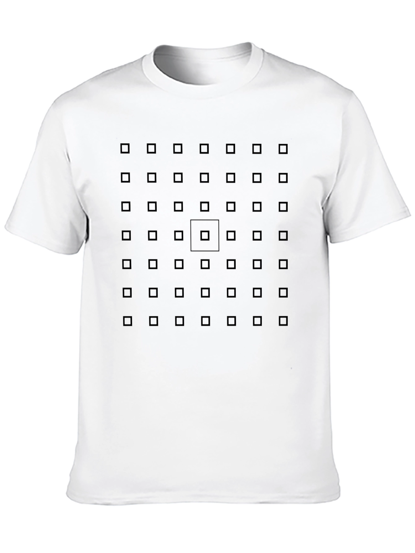 Geometric Grid Tee - Modern Minimalist Design