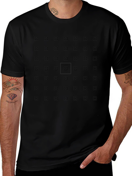 Geometric Grid Tee - Modern Minimalist Design